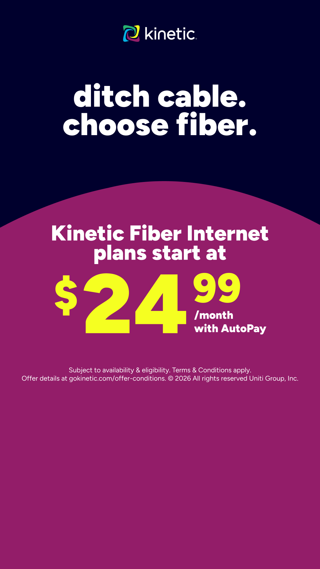 Kinetic Internet Facebook ad