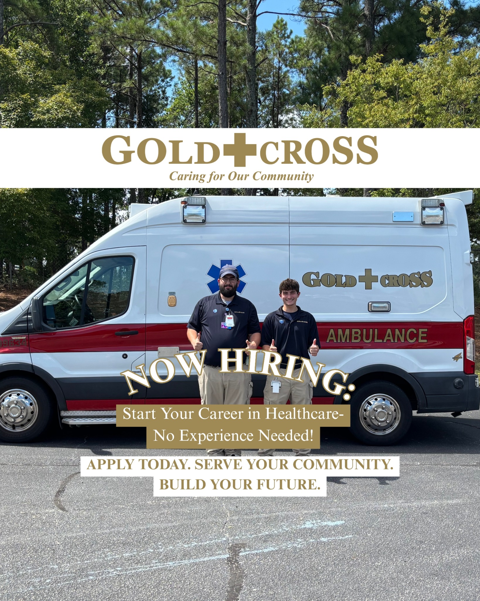 Gold Cross EMS Facebook ad from Aug 12, 2025