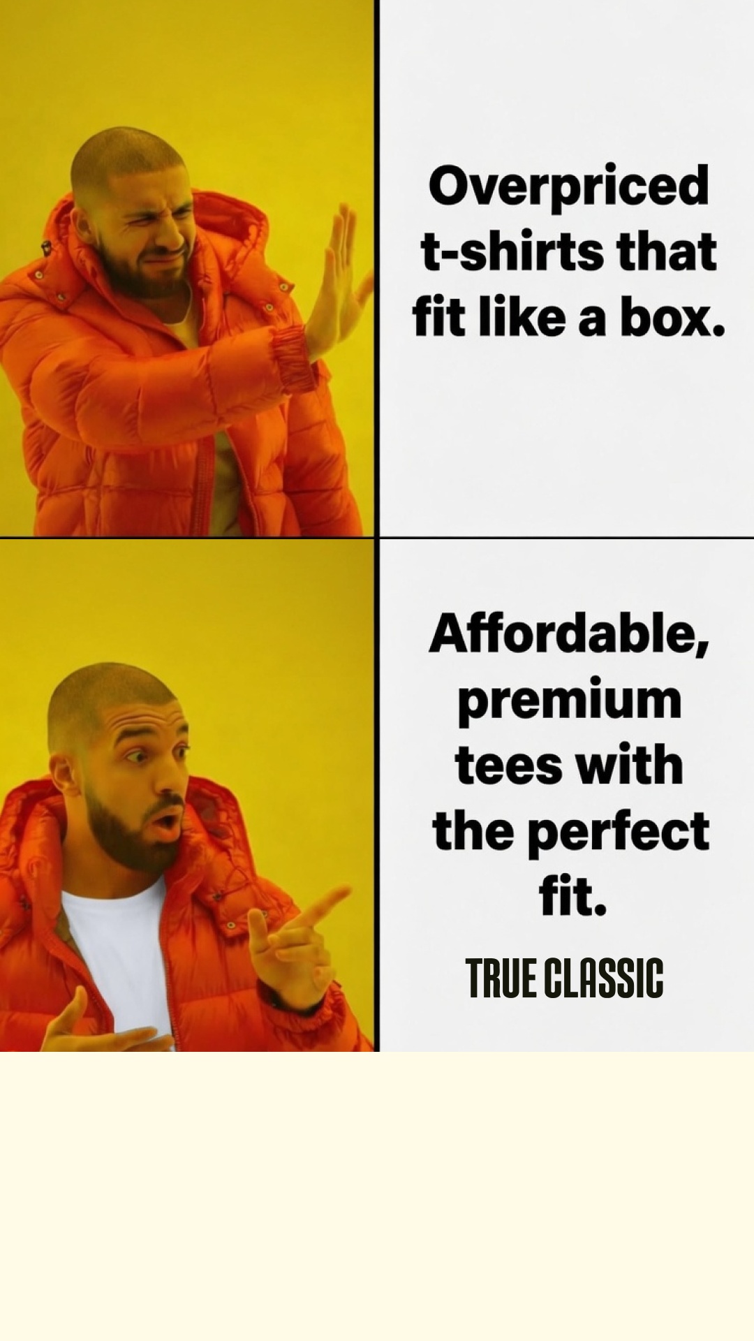 True Classic Facebook ad