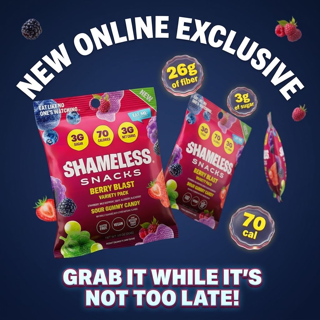 Shameless Snacks Facebook ad