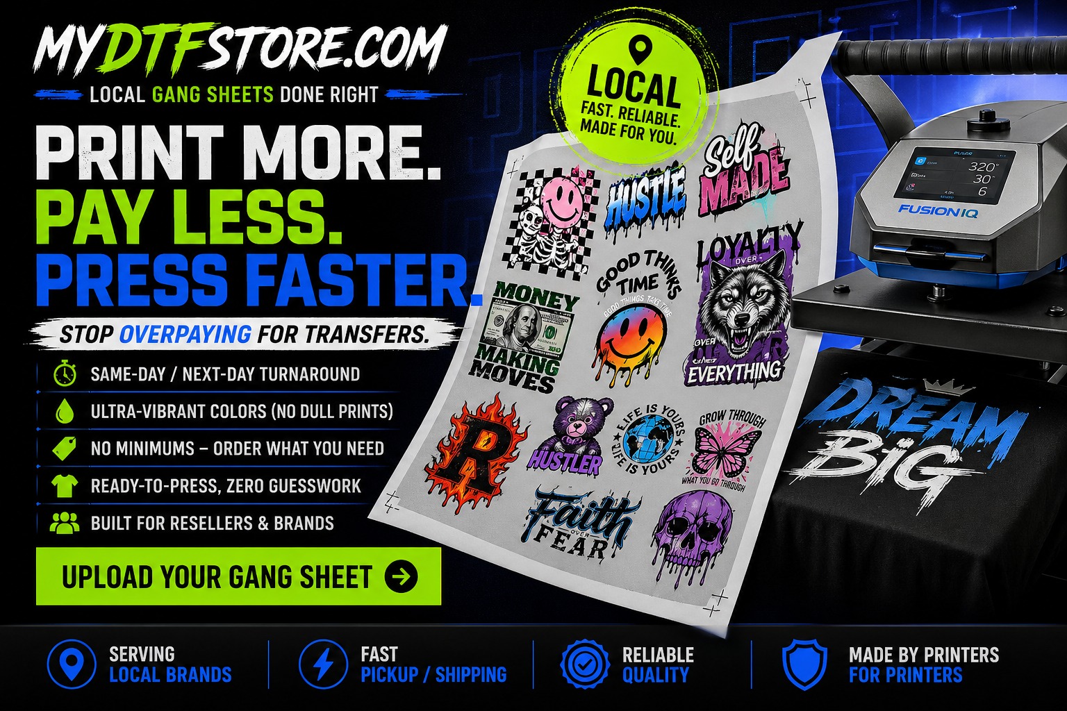 Global DTF Facebook ad: Unbeatable gangsheets