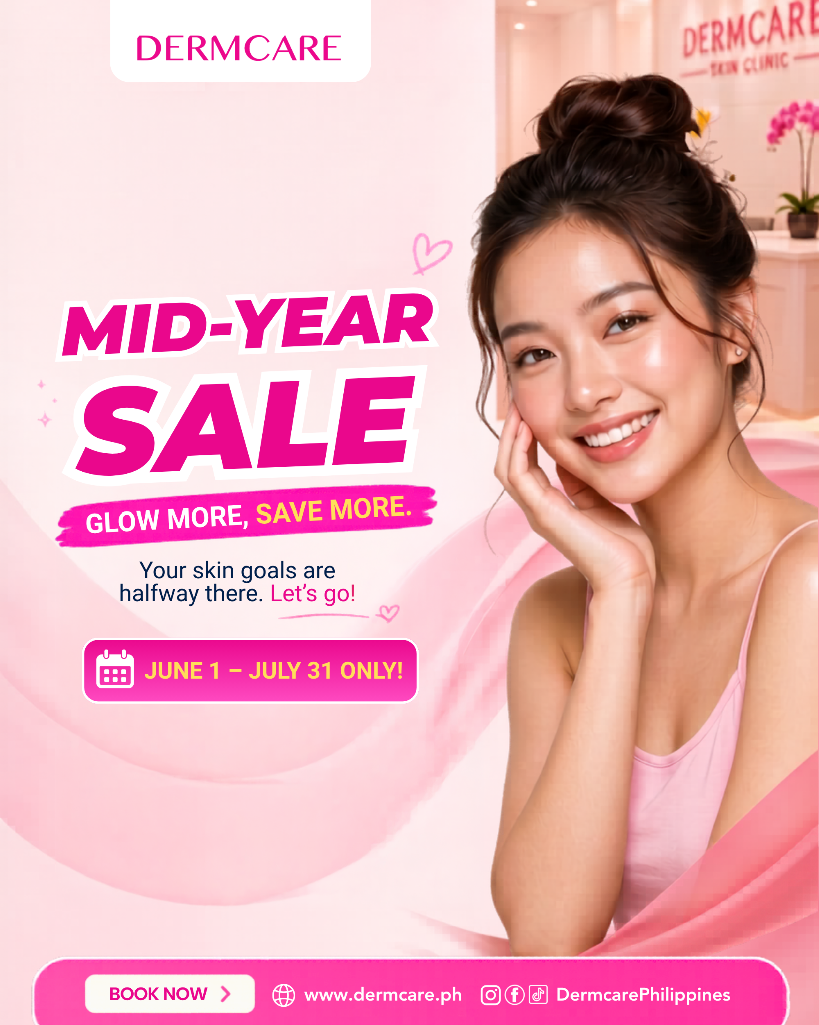 DERMCARE Facebook ad: MID-YEAR SALE ALERT!