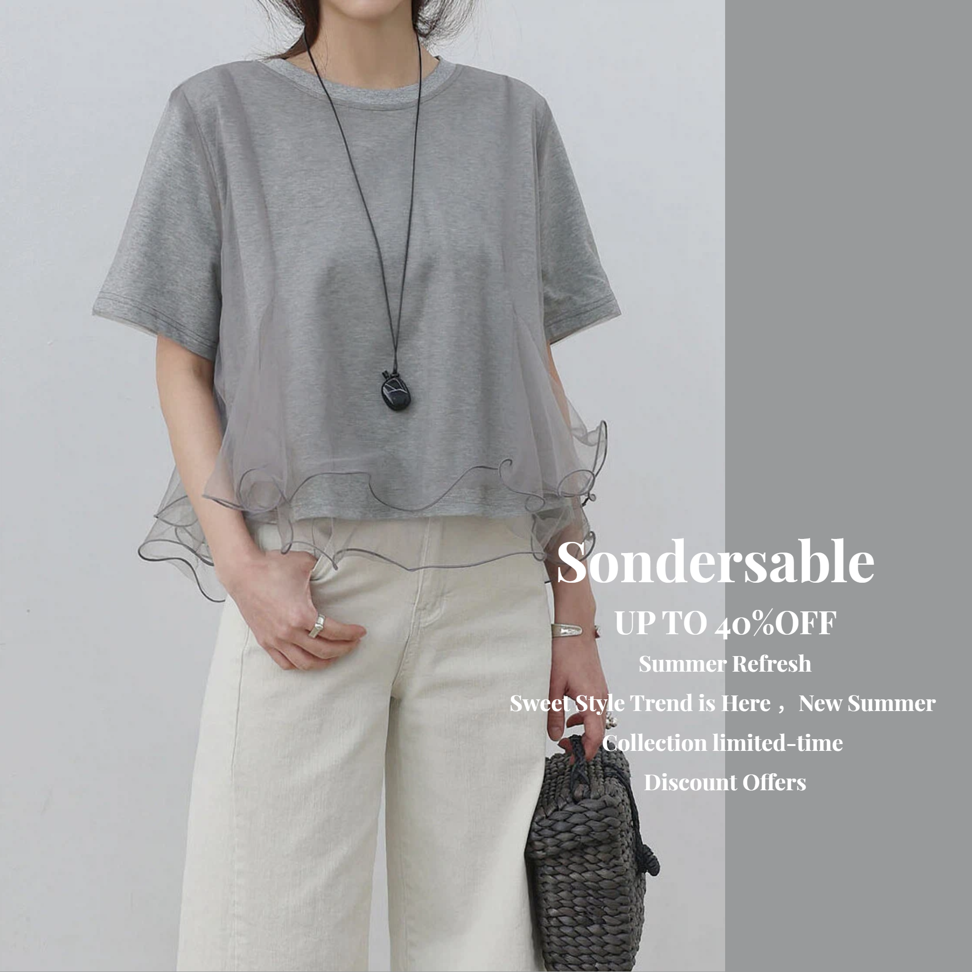 SonderSable Facebook ad: UP TO 40%OFF