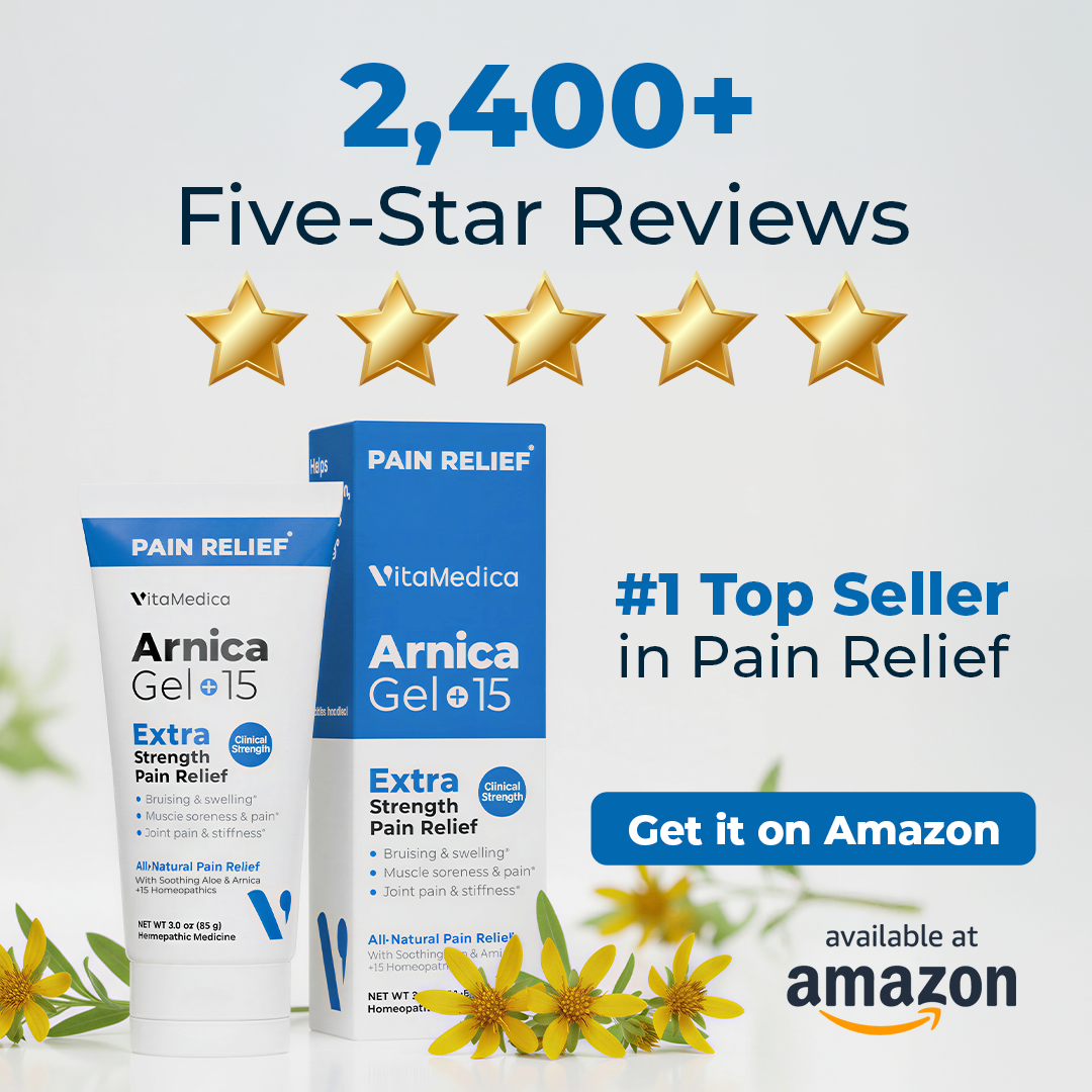 VitaMedica Facebook ad: VitaMedica Arnica Gel Plus 15 Healing Plant Compounds