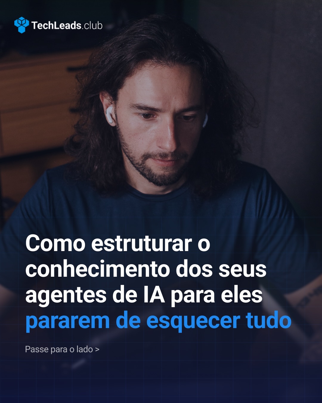 Tech Leads club Facebook ad: Você explica o projeto pro agente.