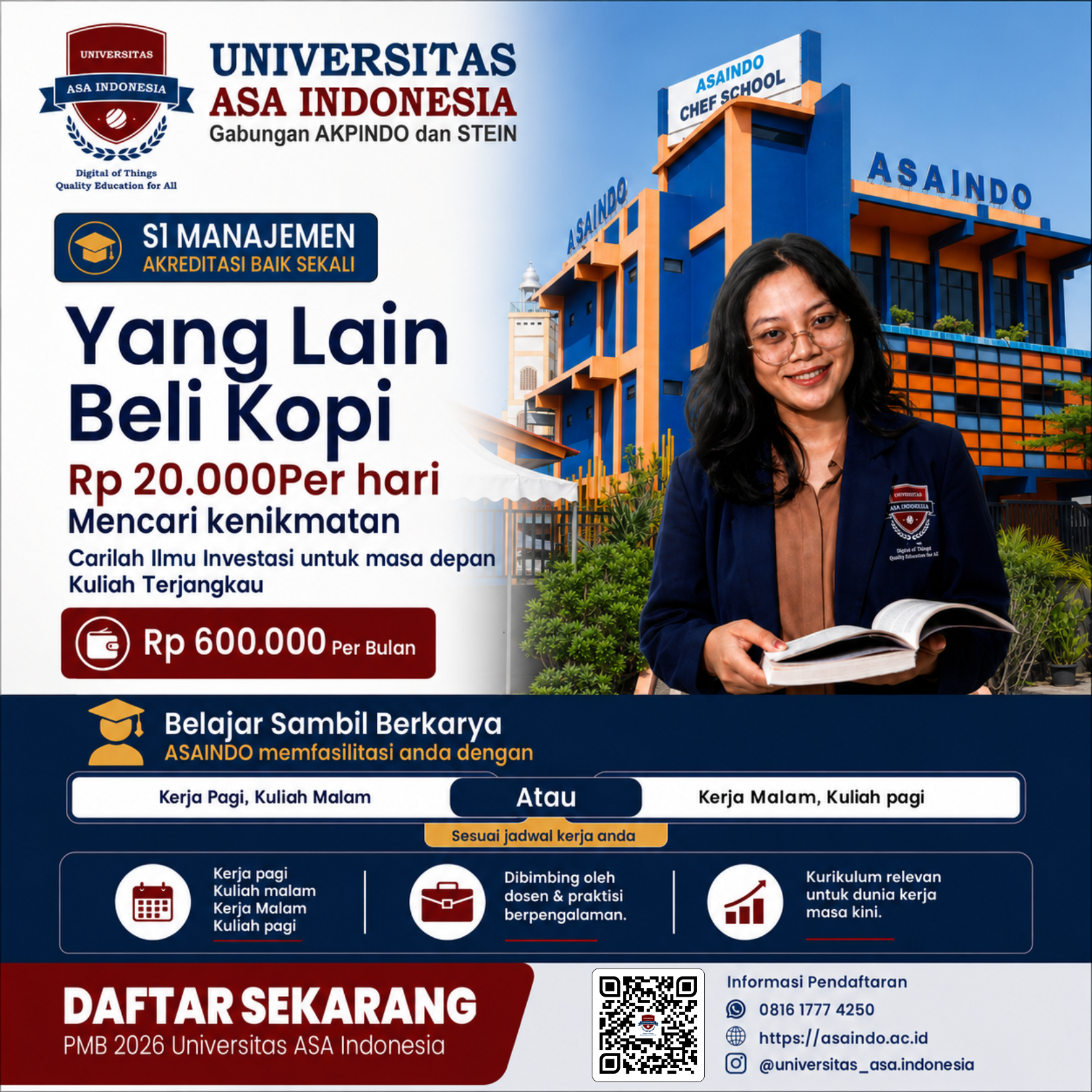 Universitas ASA Indonesia Facebook ad from Jun 22, 2026