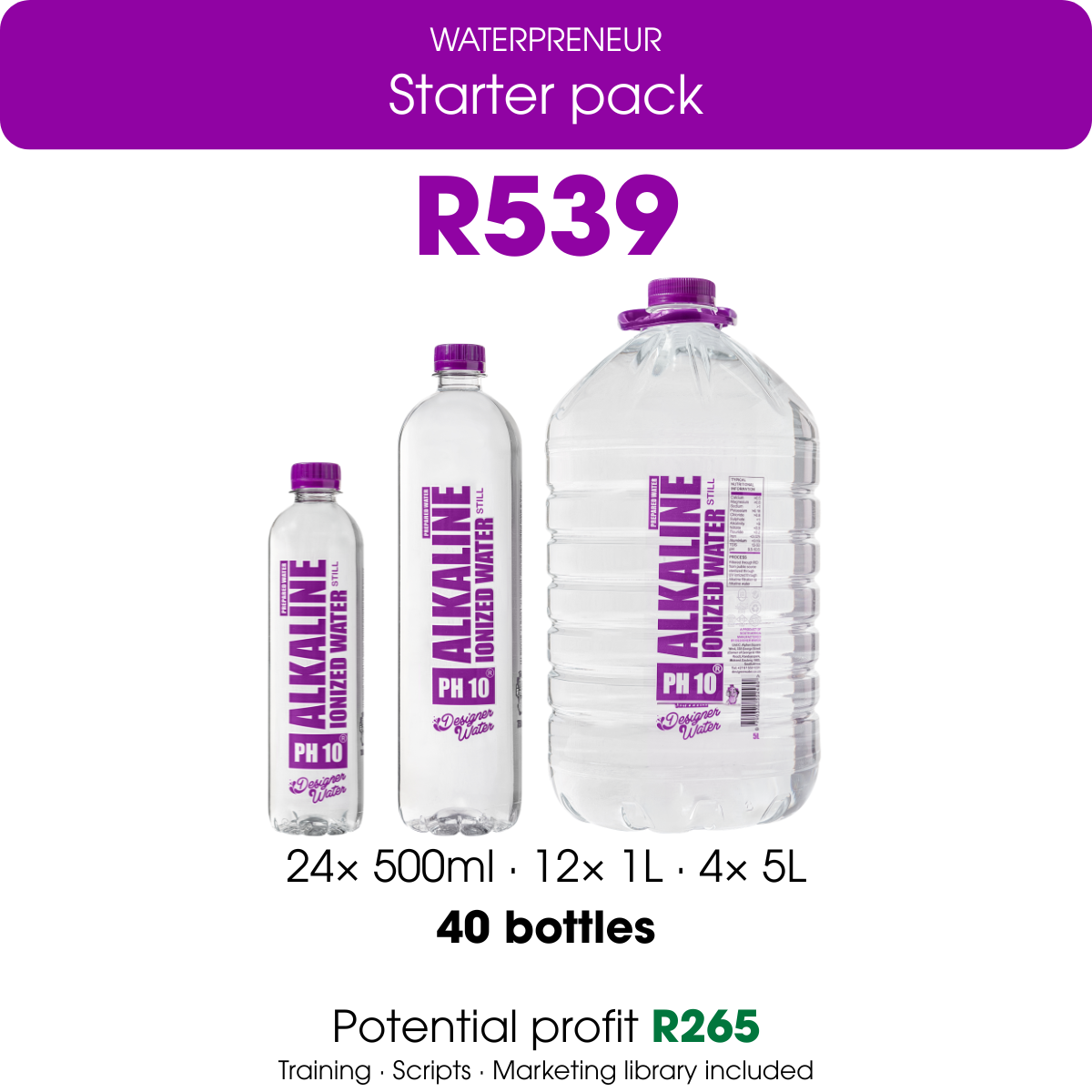 Designer Water Facebook ad