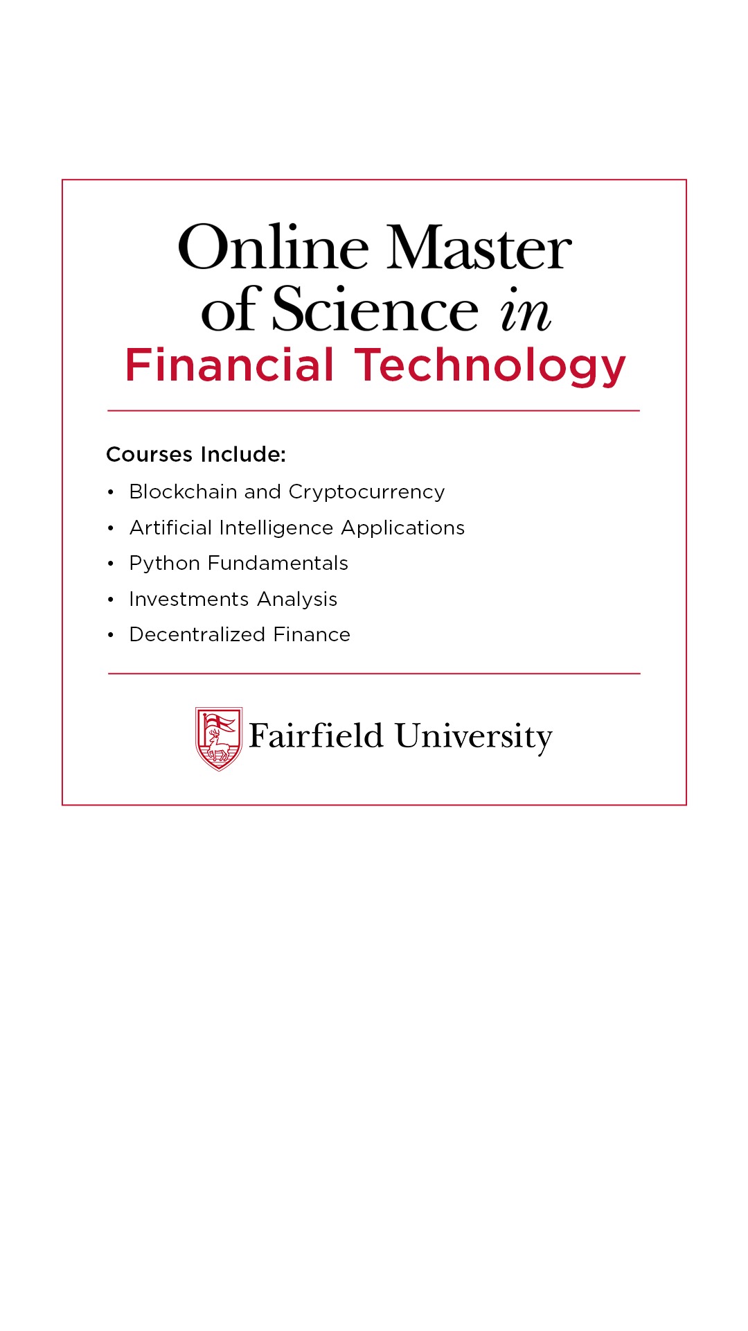 Fairfield University Charles F. Dolan School of Business Facebook ad