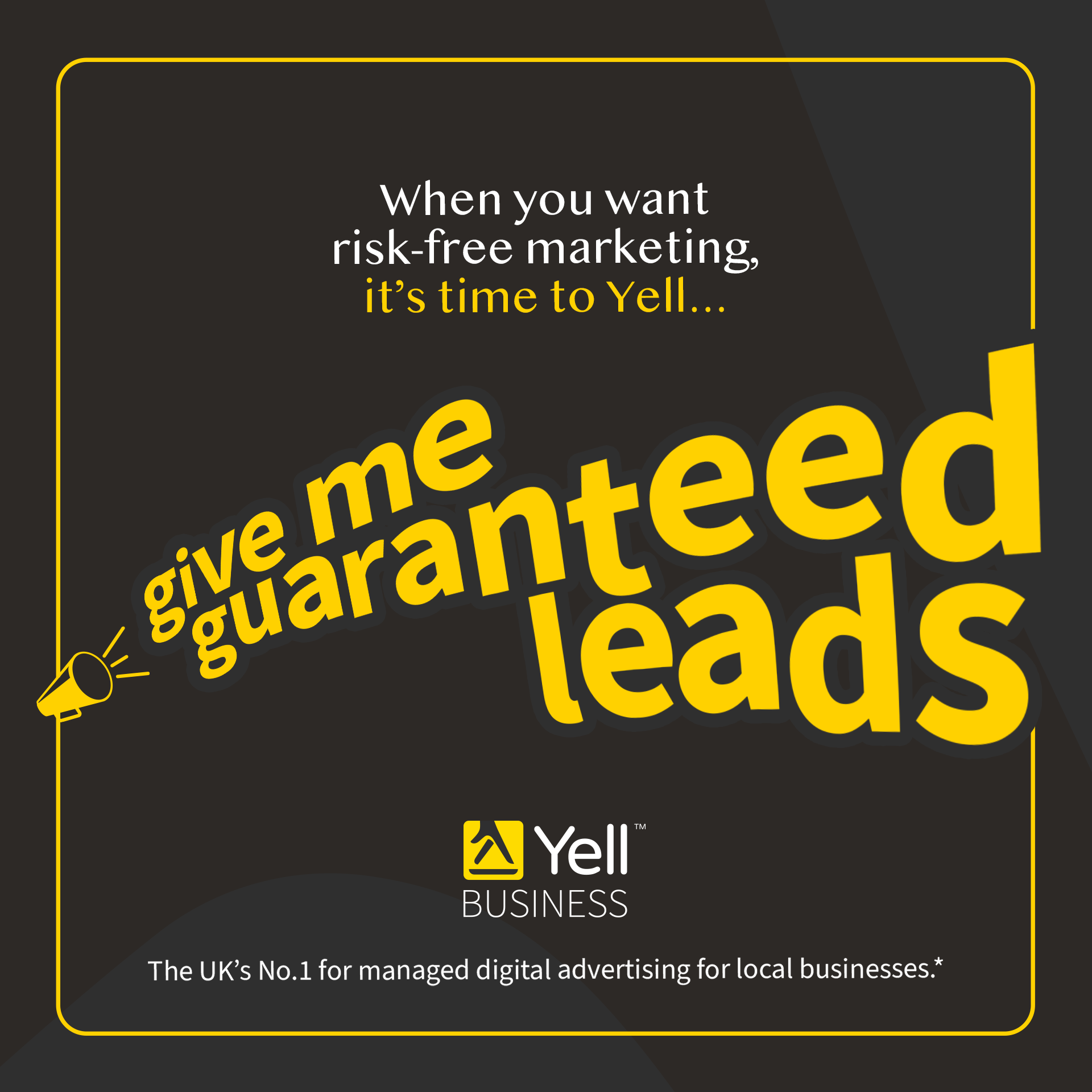 Yell Business Facebook ad: Book a call with our experts
