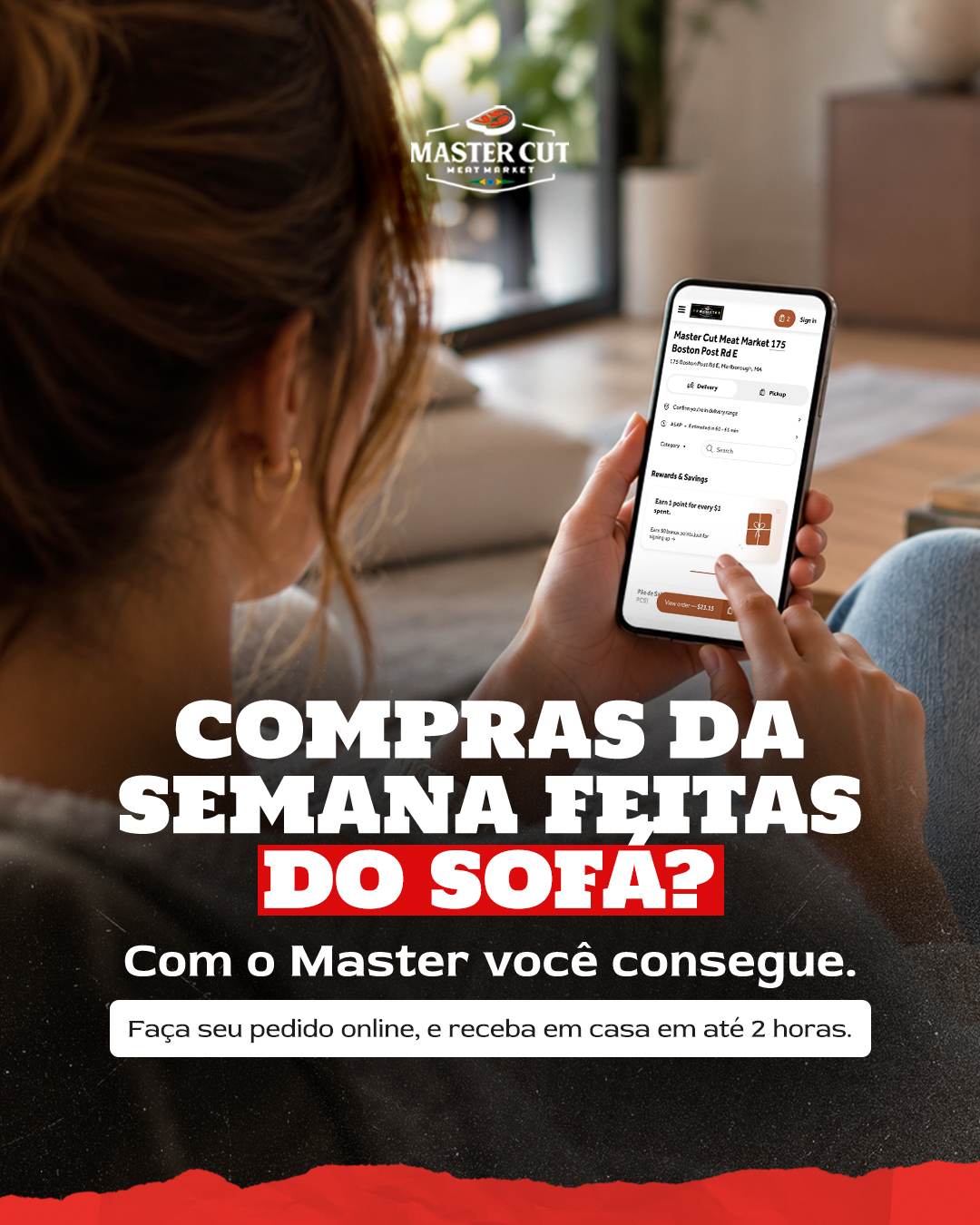 Master Cut Meat Market Facebook ad: Agora ficou ainda mais fácil comprar no Master!