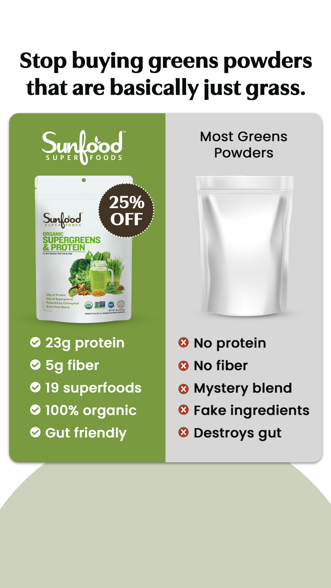 Sunfood Superfoods Facebook ad