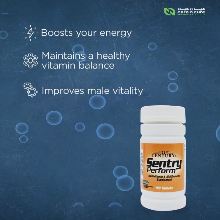 Care n Cure Pharmacy Facebook ad: Keep Your Energy High with Sentry Perform Multivitamin…