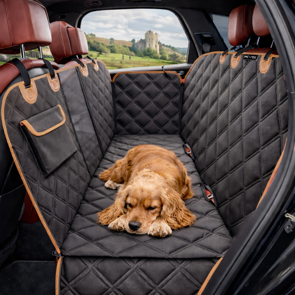 PrimeFinds UK Facebook ad: Premium Waterproof Dog Car Seat Cover
