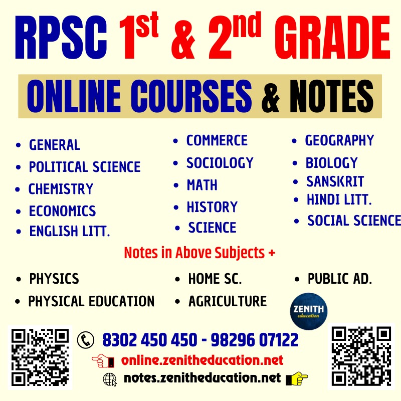 ZENITH EDUCATION Facebook ad: RPSC 1st & 2nd Grade 2026