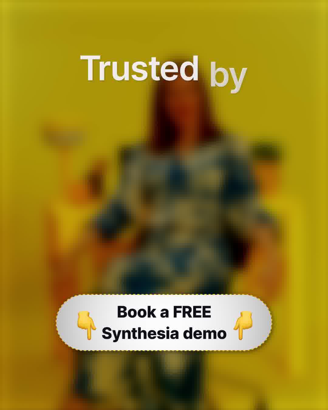 Synthesia Facebook ad: Book a FREE demo now
