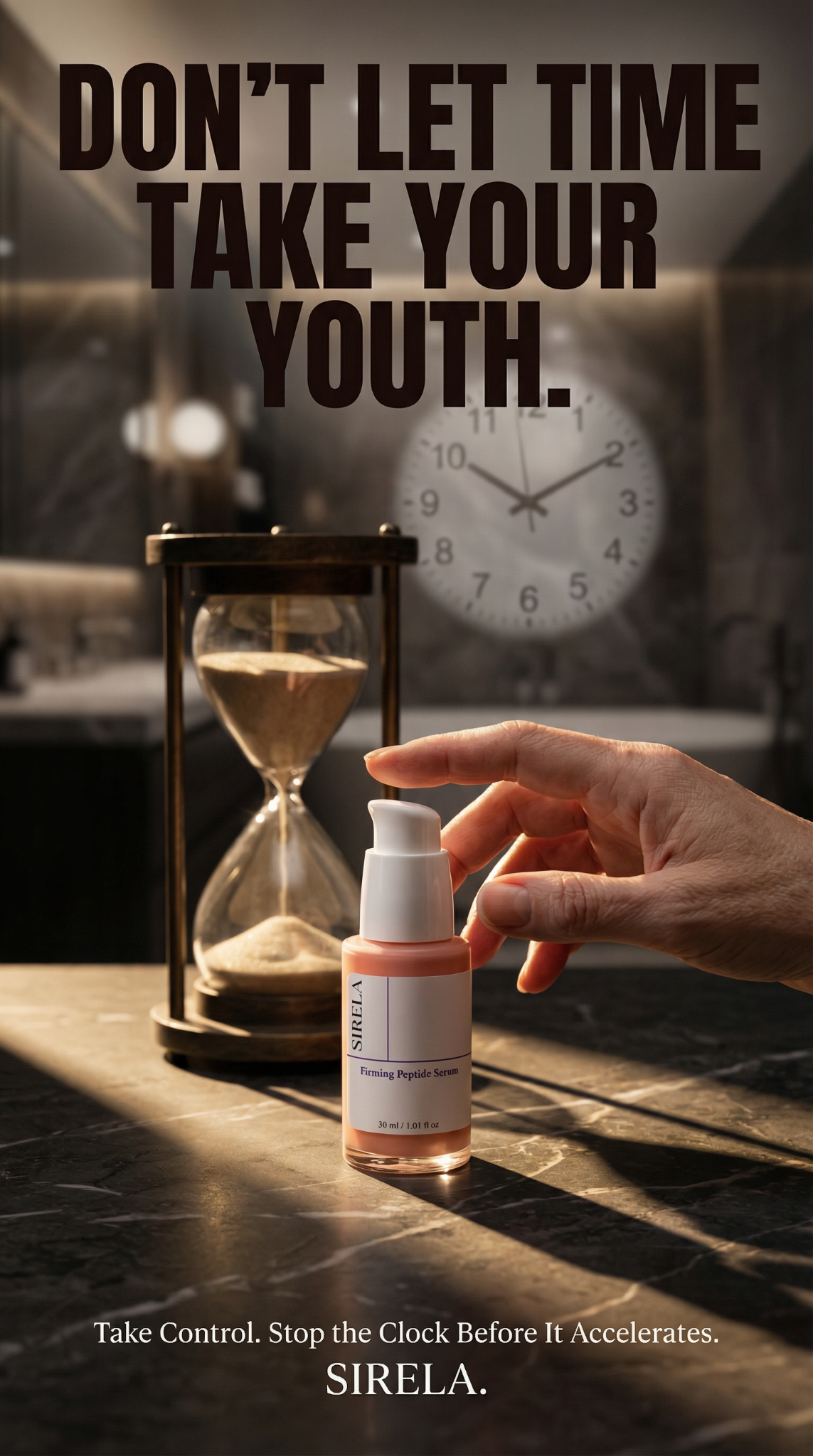 Sirela Skincare Facebook ad: Take control today!