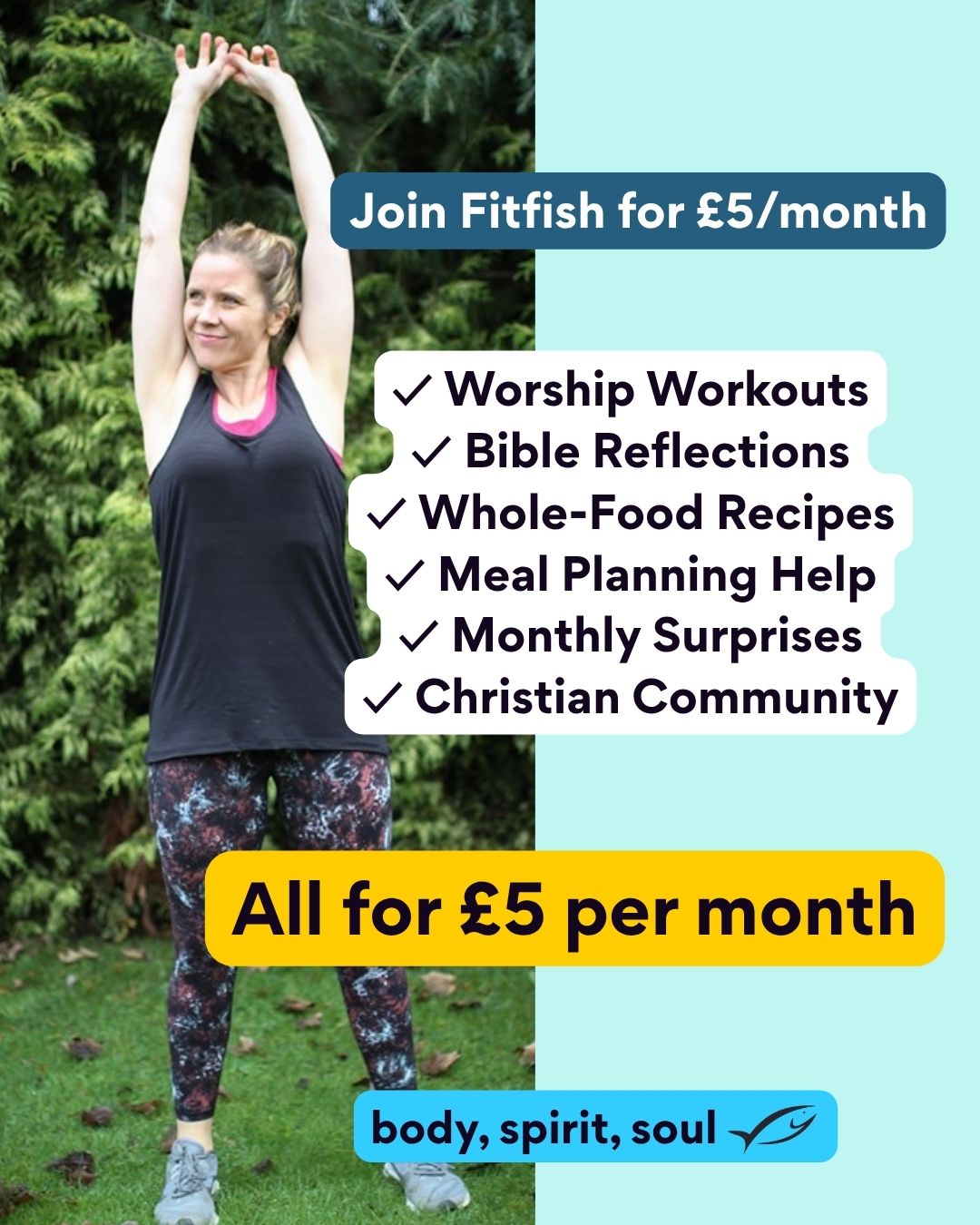 Fitfish Facebook ad: Join Fitfish for Just £5/Month