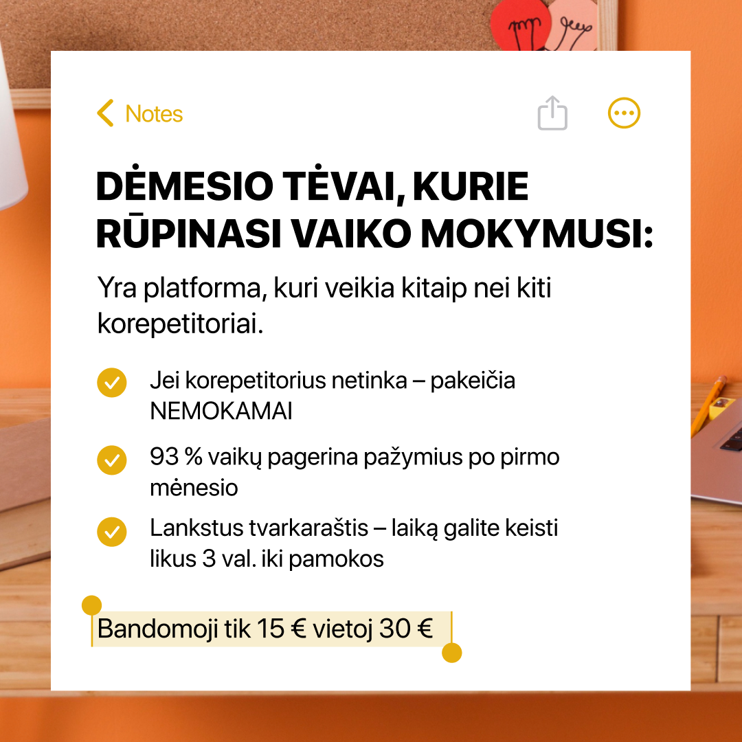 Matematikos Korepetitorė Justina Facebook ad