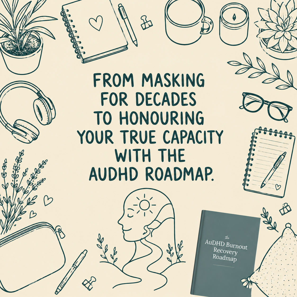 Audhd Burnout Recovery Facebook ad: Burnout recovery designed for your brain.