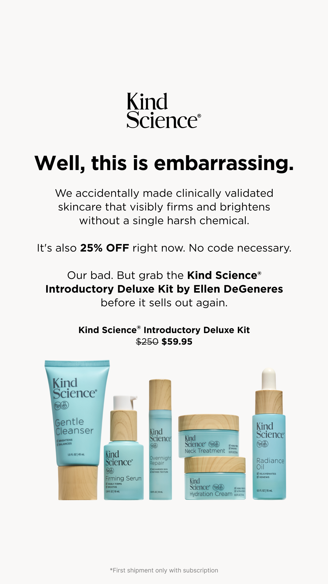 Kind Science Facebook ad