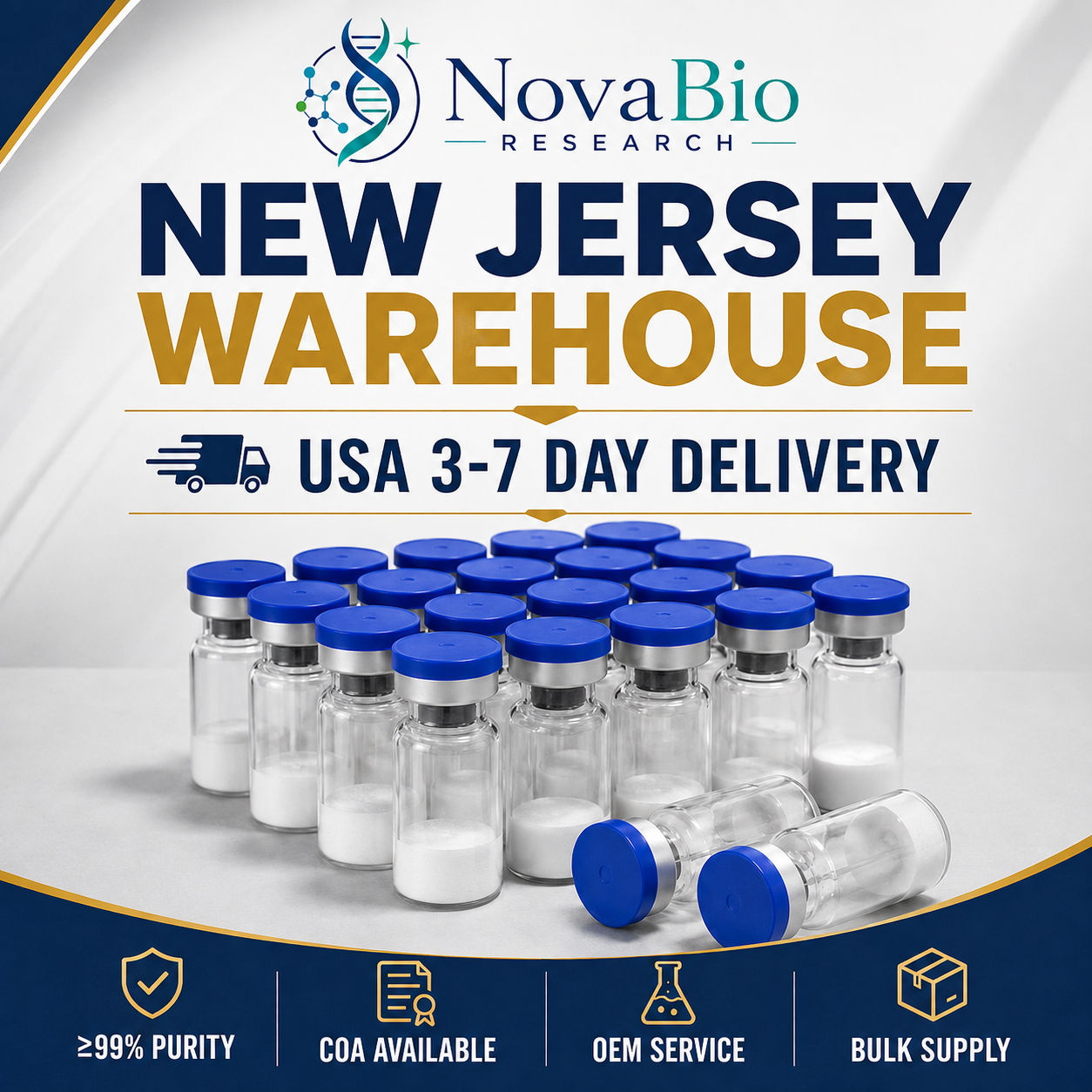 NovaBio Research Facebook ad: Skip The Middleman | Premium Research Peptides From The…