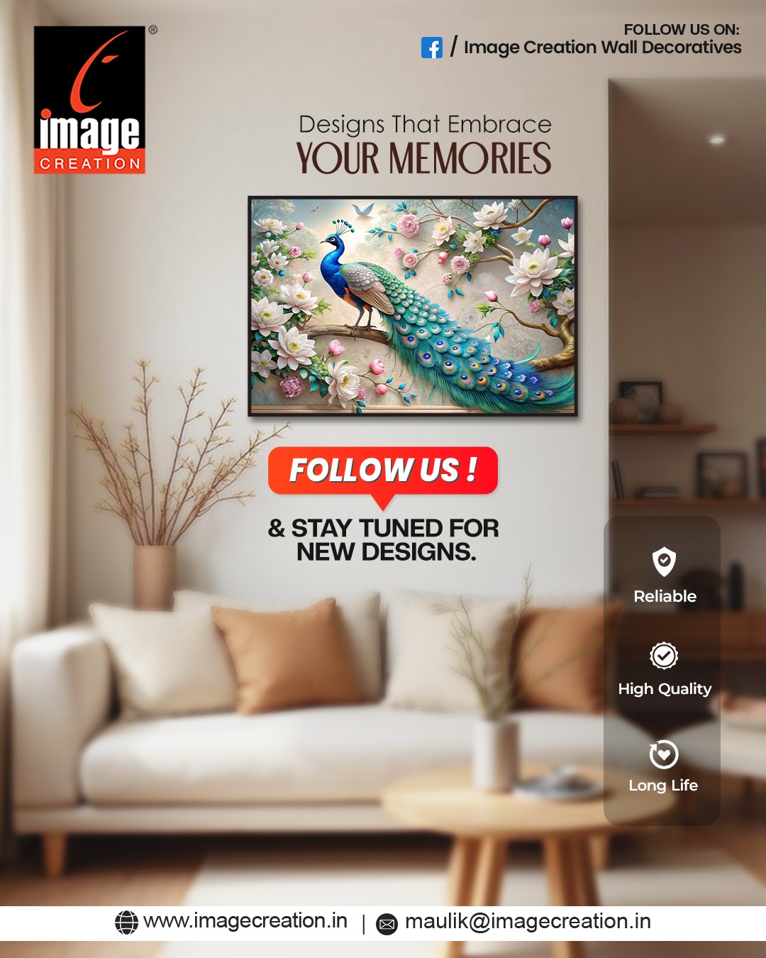 Image Creation Wall Decoratives Facebook ad: Love decorating your space with elegance and style?