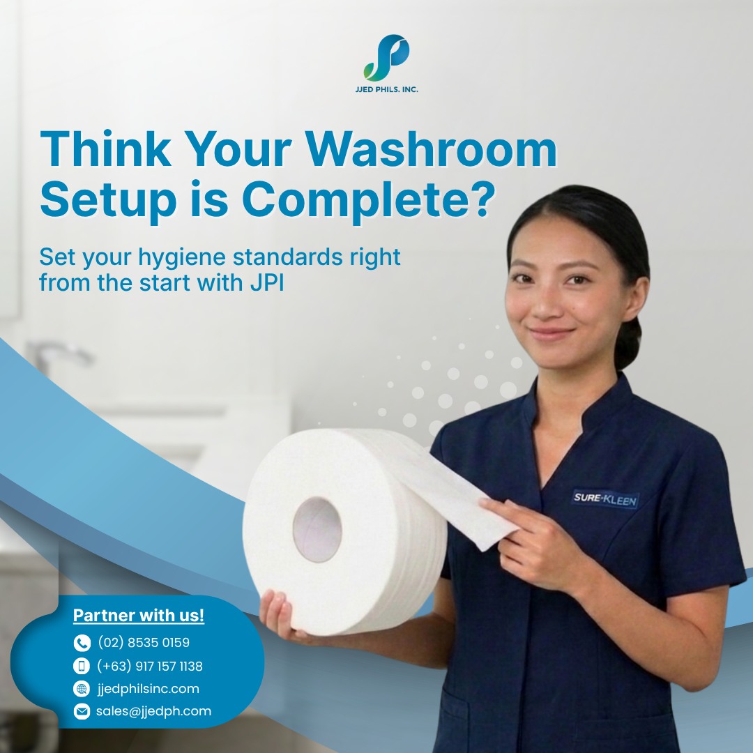 JJED PHILS. INC. Facebook ad: A complete washroom means better hygiene.