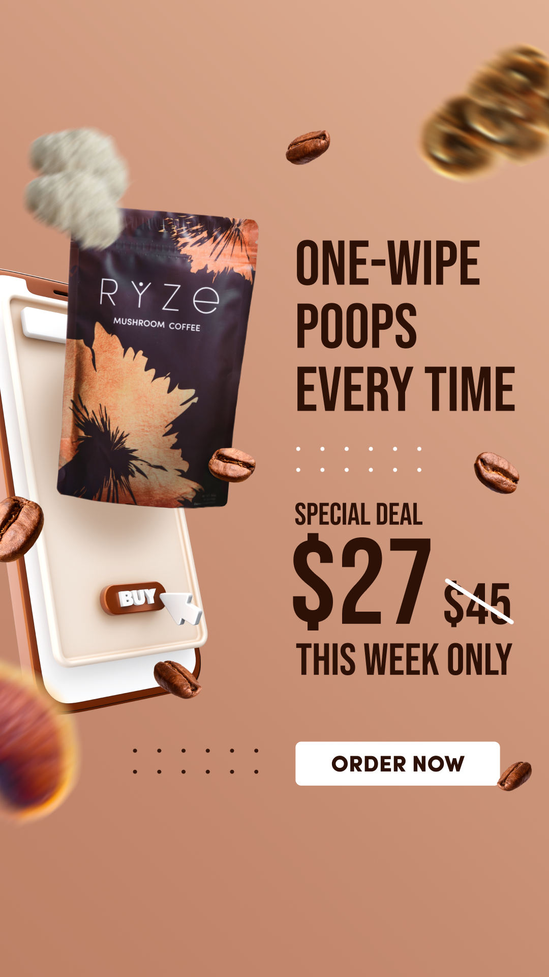 RYZE Superfoods Facebook ad
