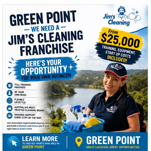 Jim's Cleaning Central Coast Facebook ad: Ever thought about running your own business?