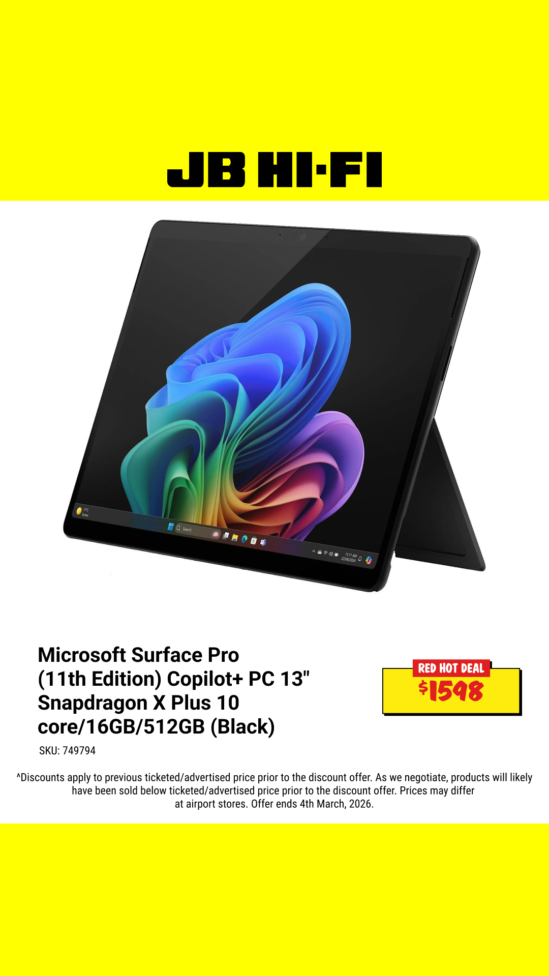 JB Hi-Fi Facebook ad