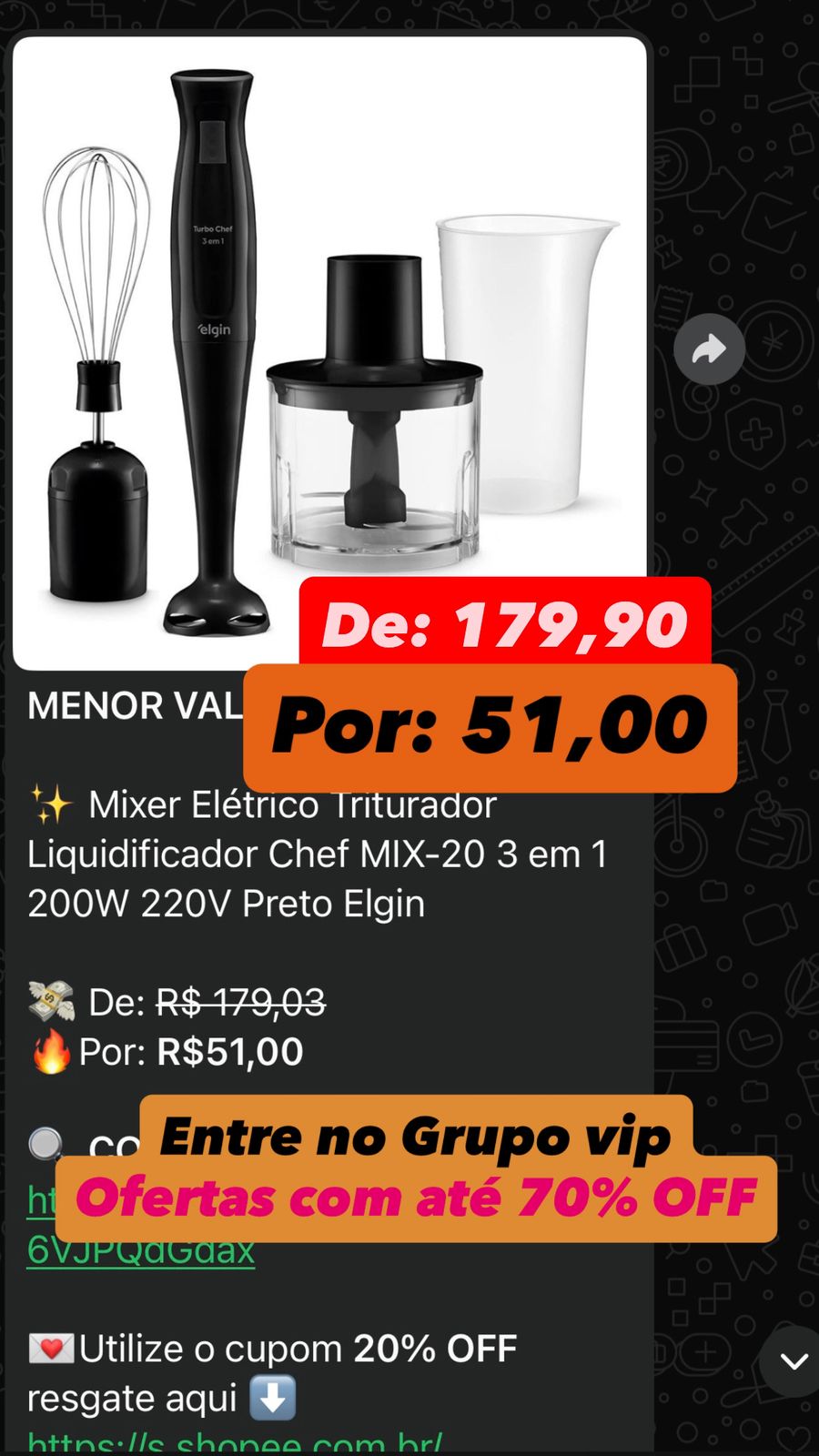 Achados Maravilhosos da Rachel Facebook ad from Apr 19, 2026