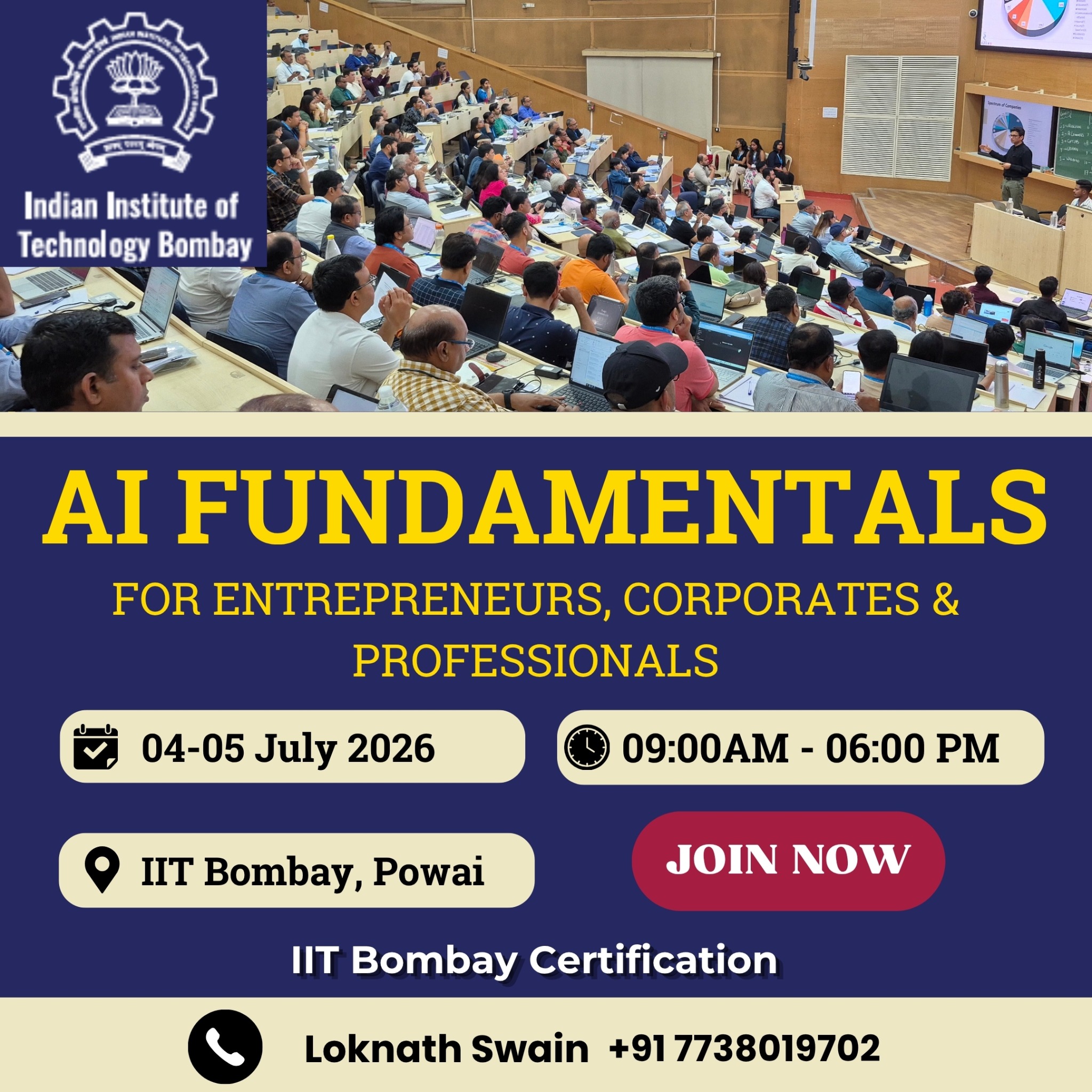 AI Mastery Mentor Facebook ad: IIT Bombay launches 14th AI 2 days Training