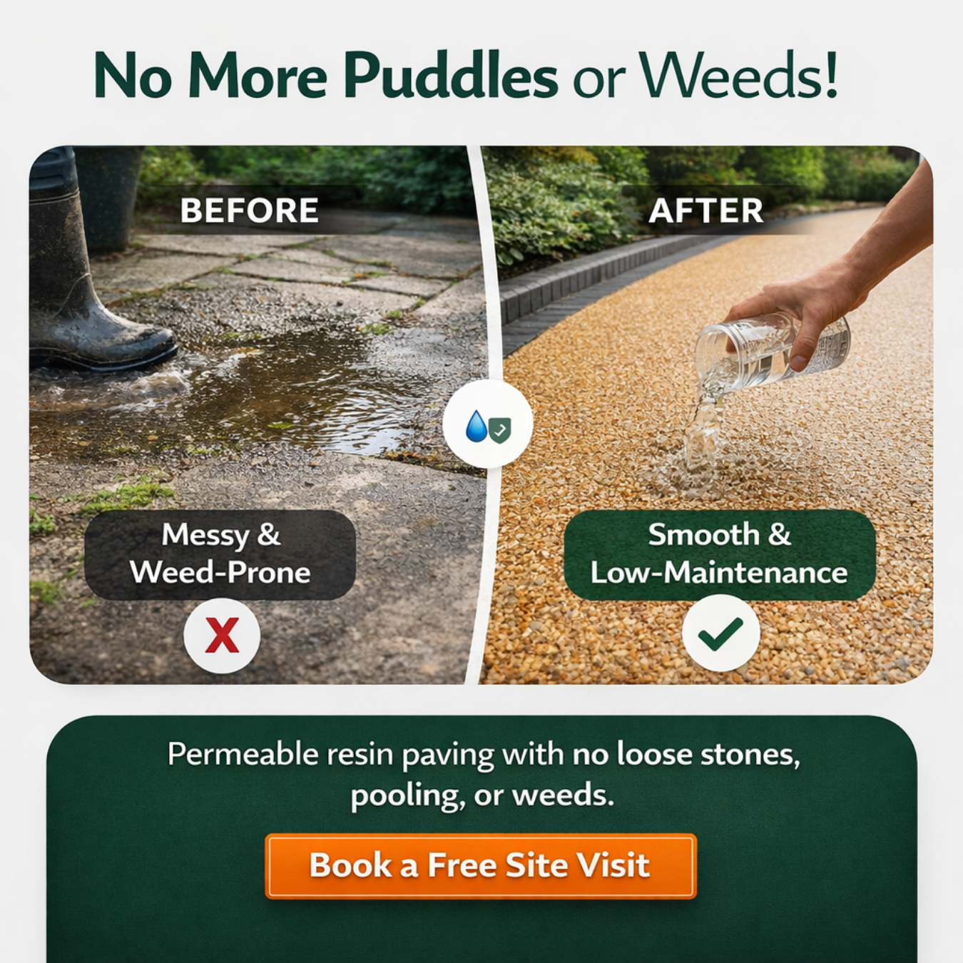 CHS Landscapes Ltd Facebook ad: Upgrade Your Driveway with Resin Paving