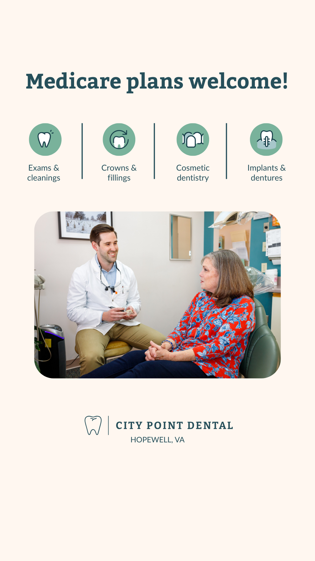 City Point Dental Facebook ad from Oct 1, 2025