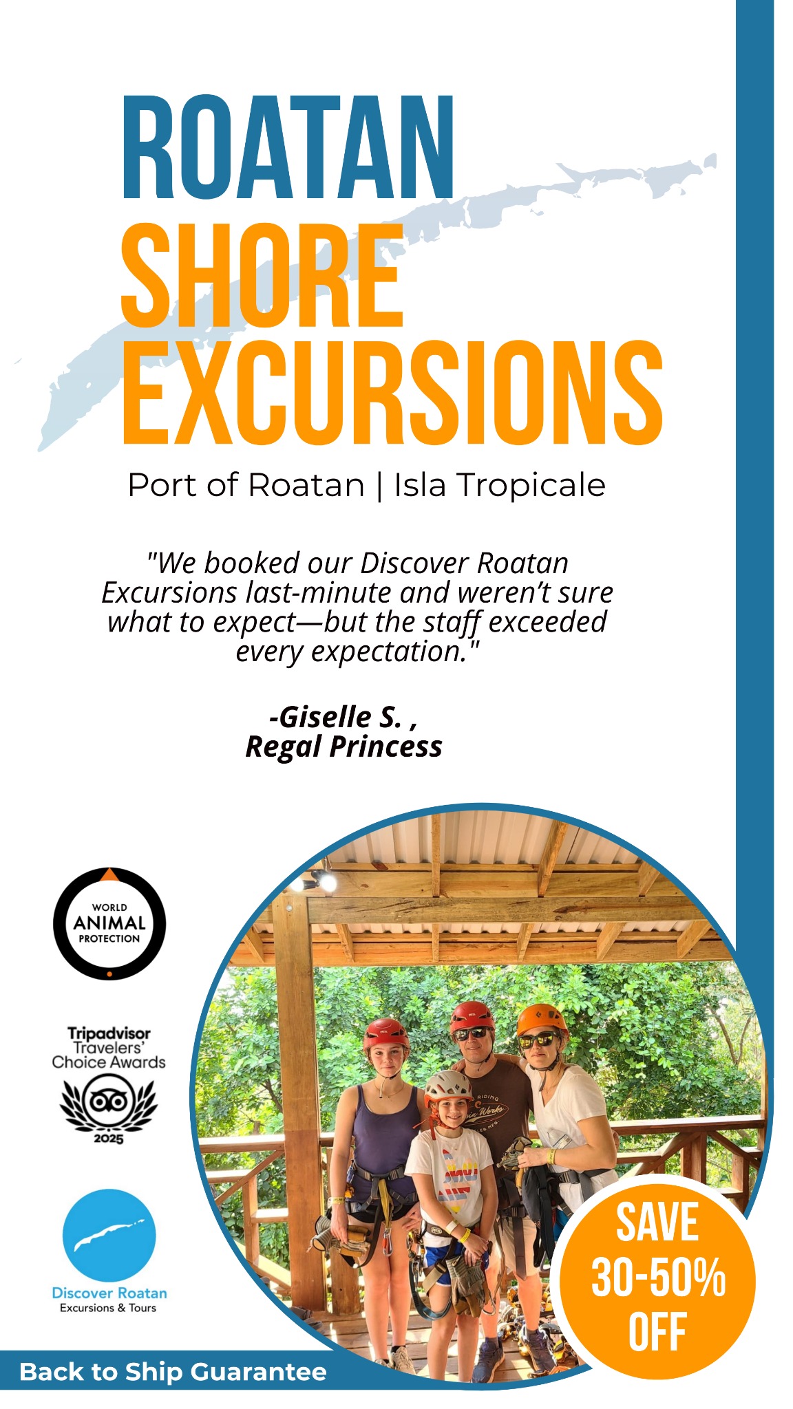 Discover Roatan Excursions & Tours Facebook ad from Dec 19, 2025
