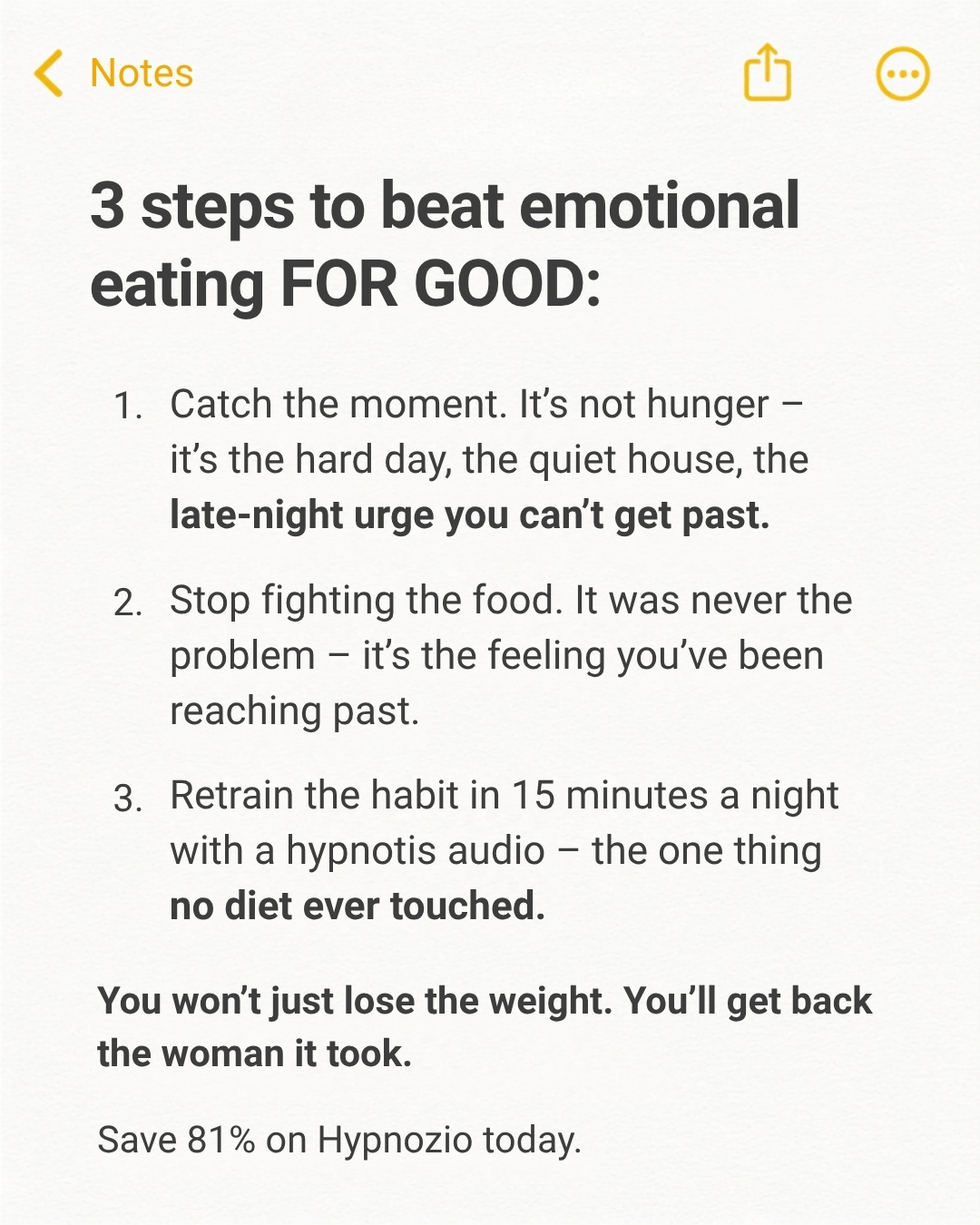 Hypnozio: power of hypnotherapy Facebook ad