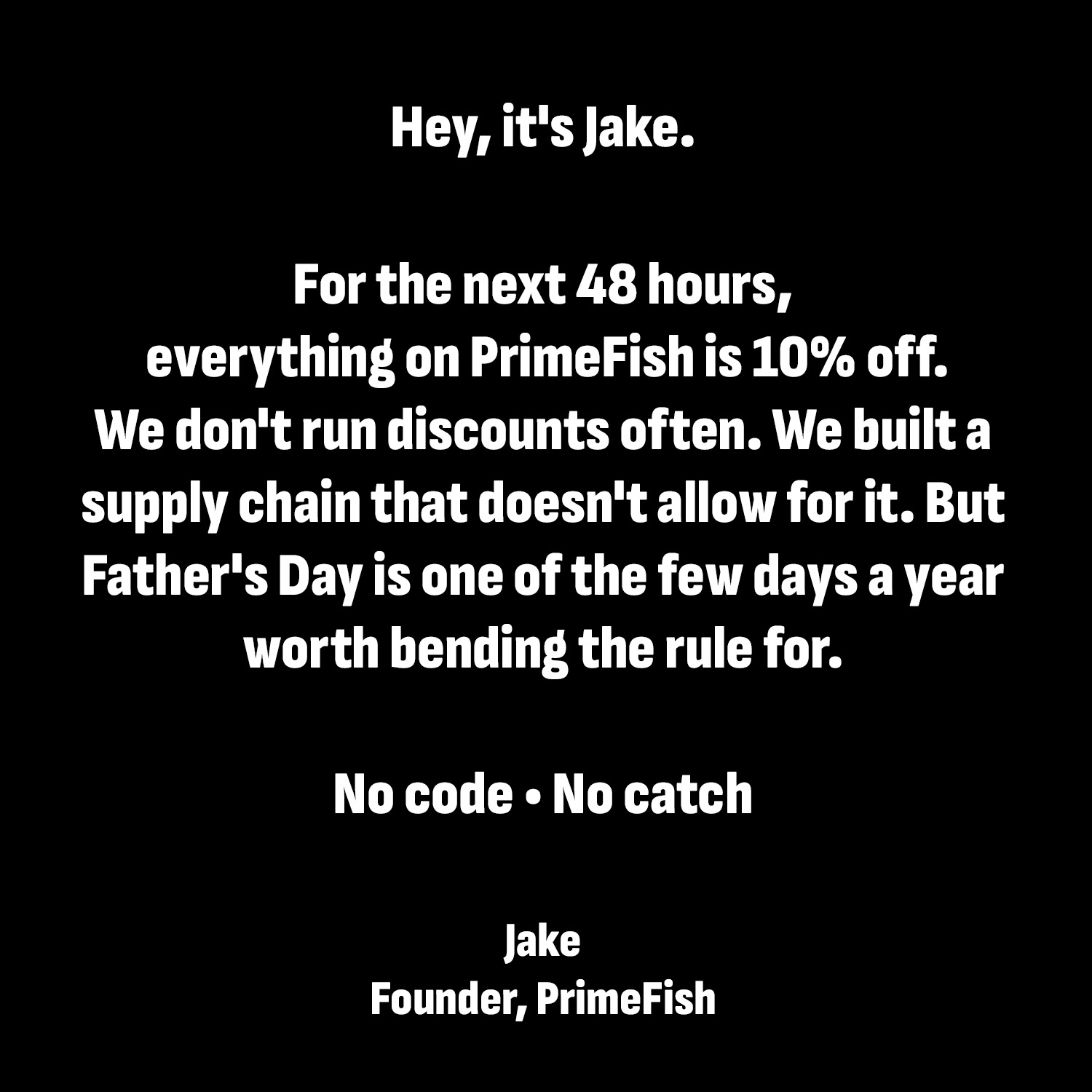PrimeFish Seafood Co. Facebook ad
