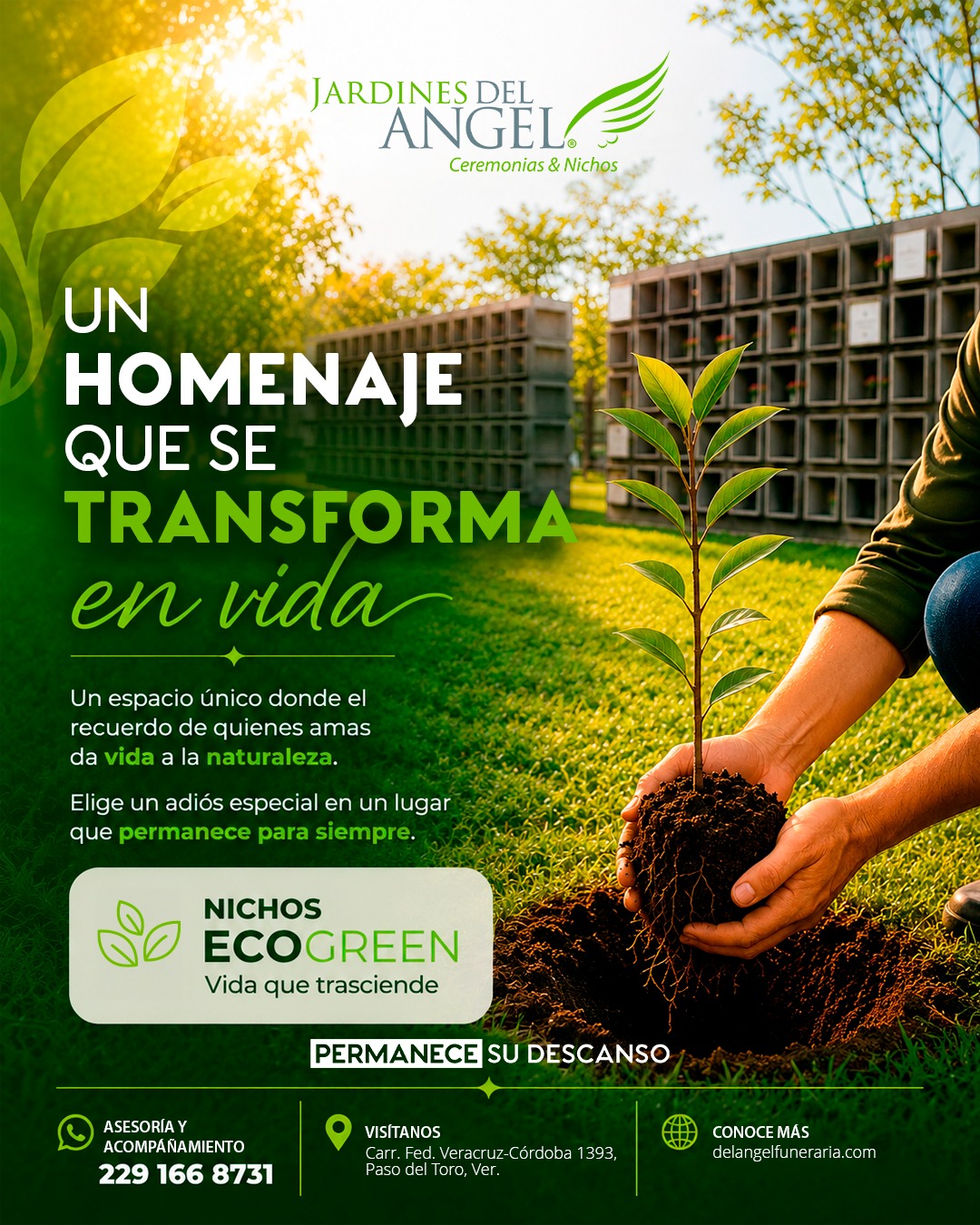 Jardines del Angel Facebook ad: ¿Imaginas que el recuerdo de un ser querido…