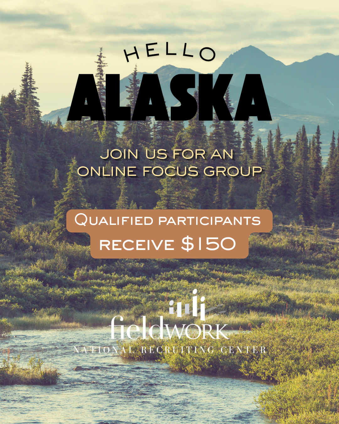 Fieldwork NRC Facebook ad: Online Discussion for Alaska Residents