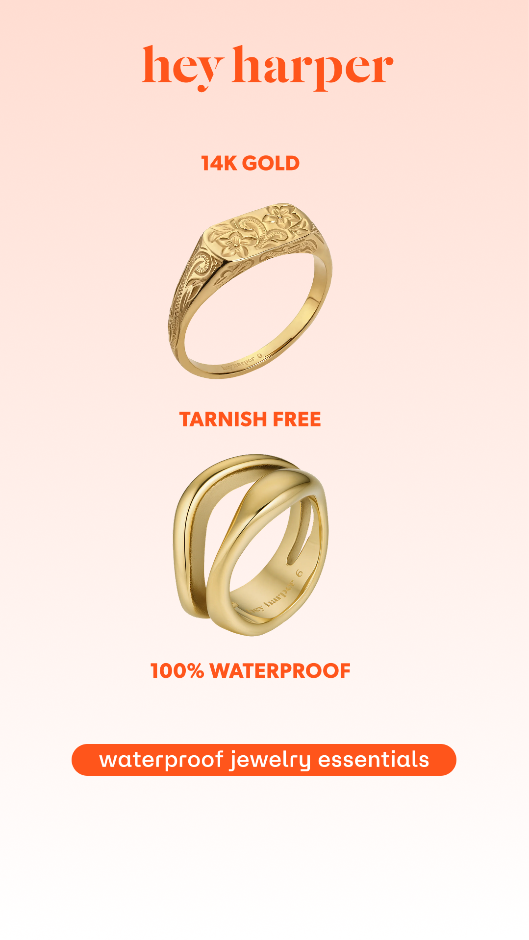 Hey Harper Facebook ad: Your new favourite rings
