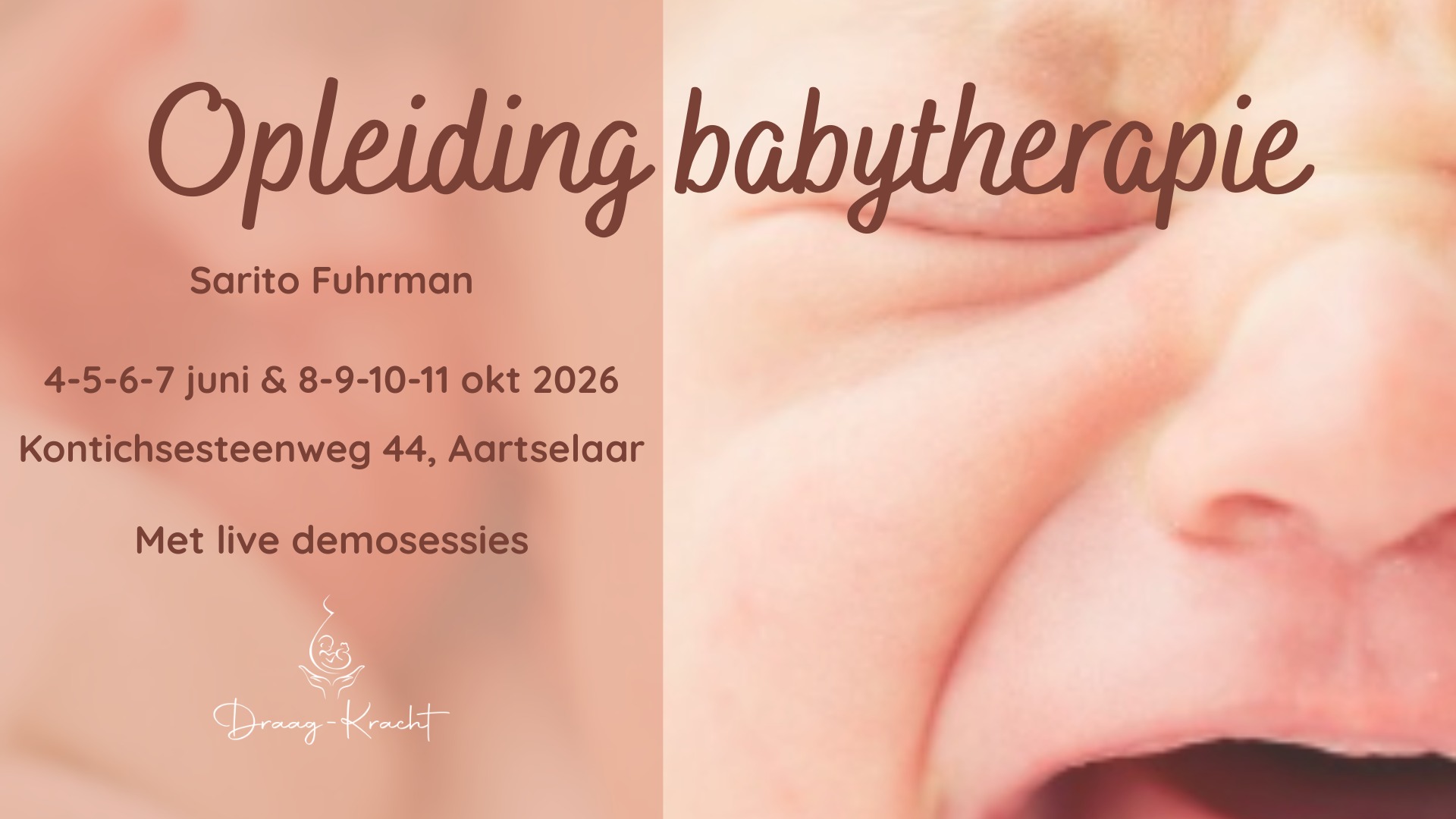 Draag-Kracht Facebook ad: OPLEIDING BABYTHERAPIE