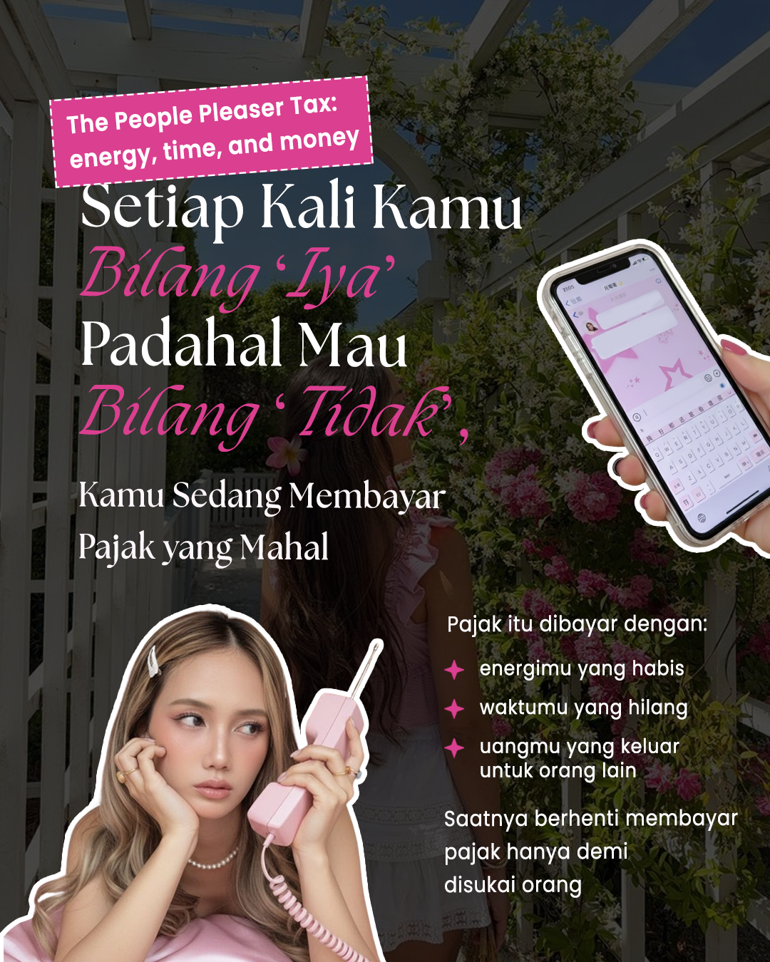 Worthx Studio Facebook ad: Setiap kali kamu bilang iya padahal mau bilang…
