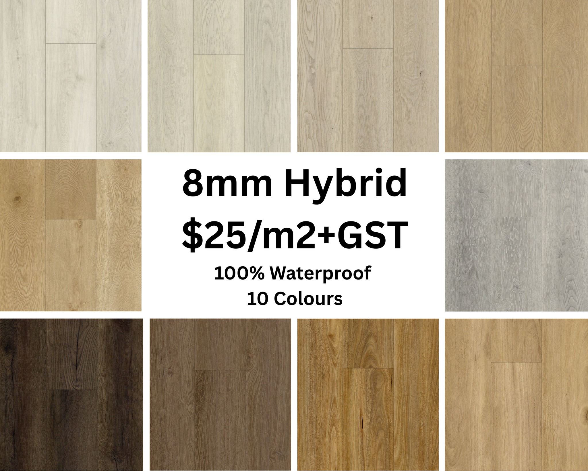 Alladin Jan Facebook ad: EOFY 8MM HYBRID FLOORING SALE, LIMITED STOCK