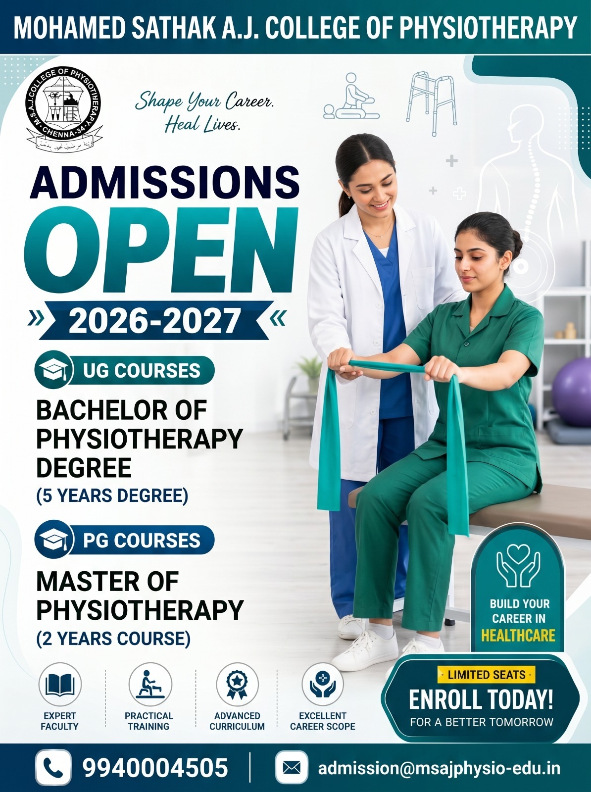 Meta ads Facebook ad: Mohamed Sathak AJ College of Physiotherapy 2026