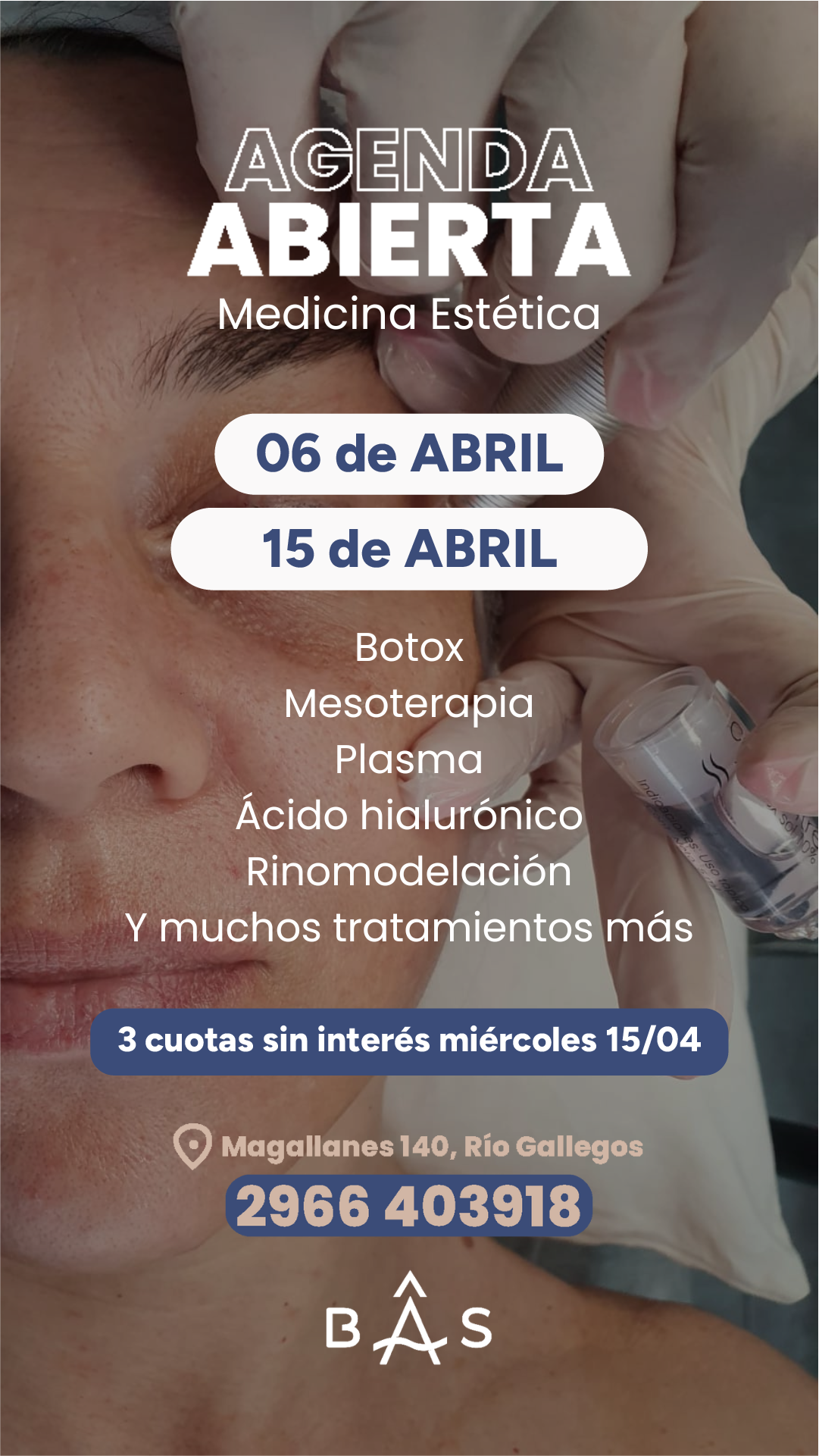 Estética BAS Facebook ad from Apr 7, 2026