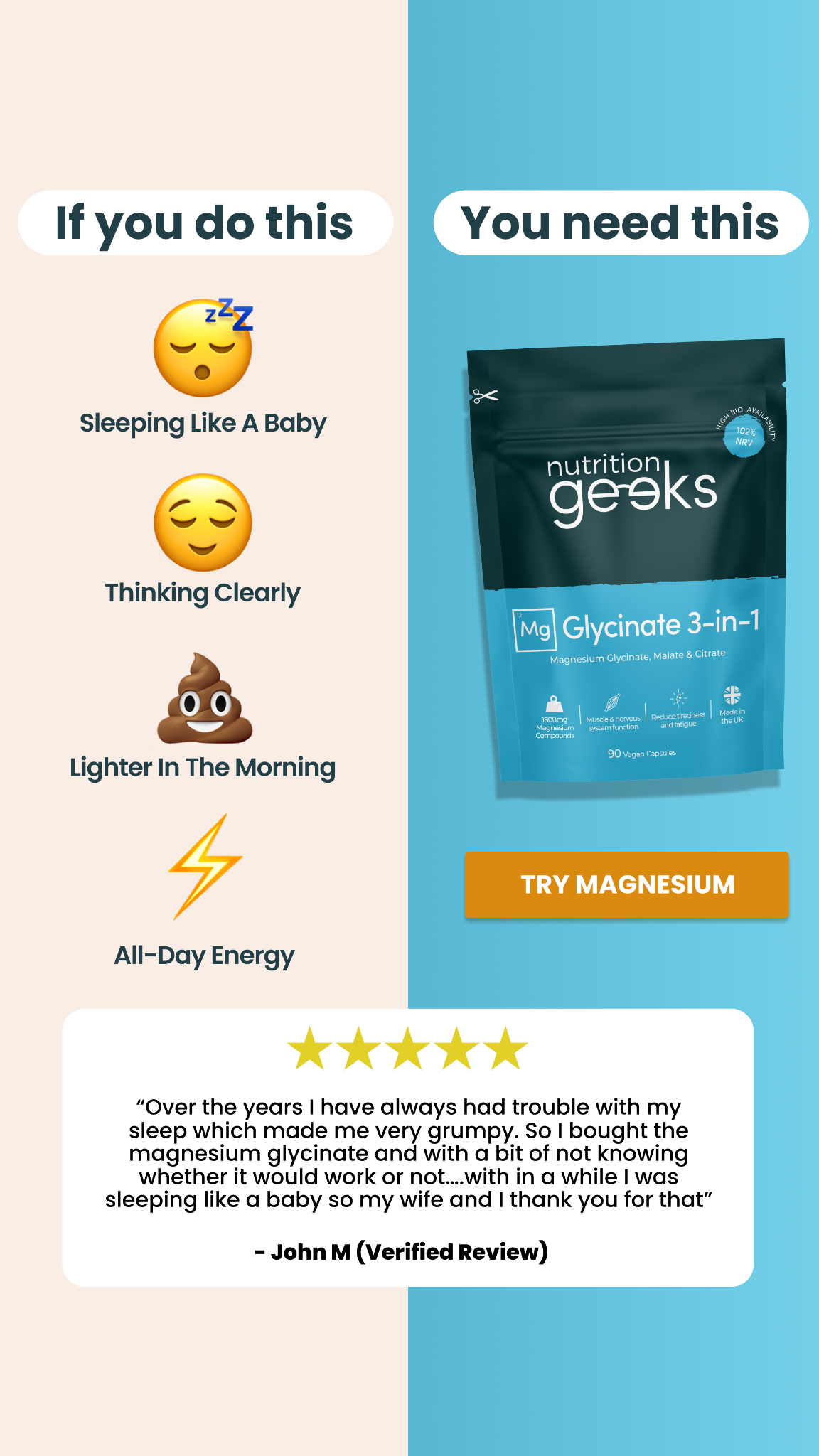 Nutrition Geeks Facebook ad