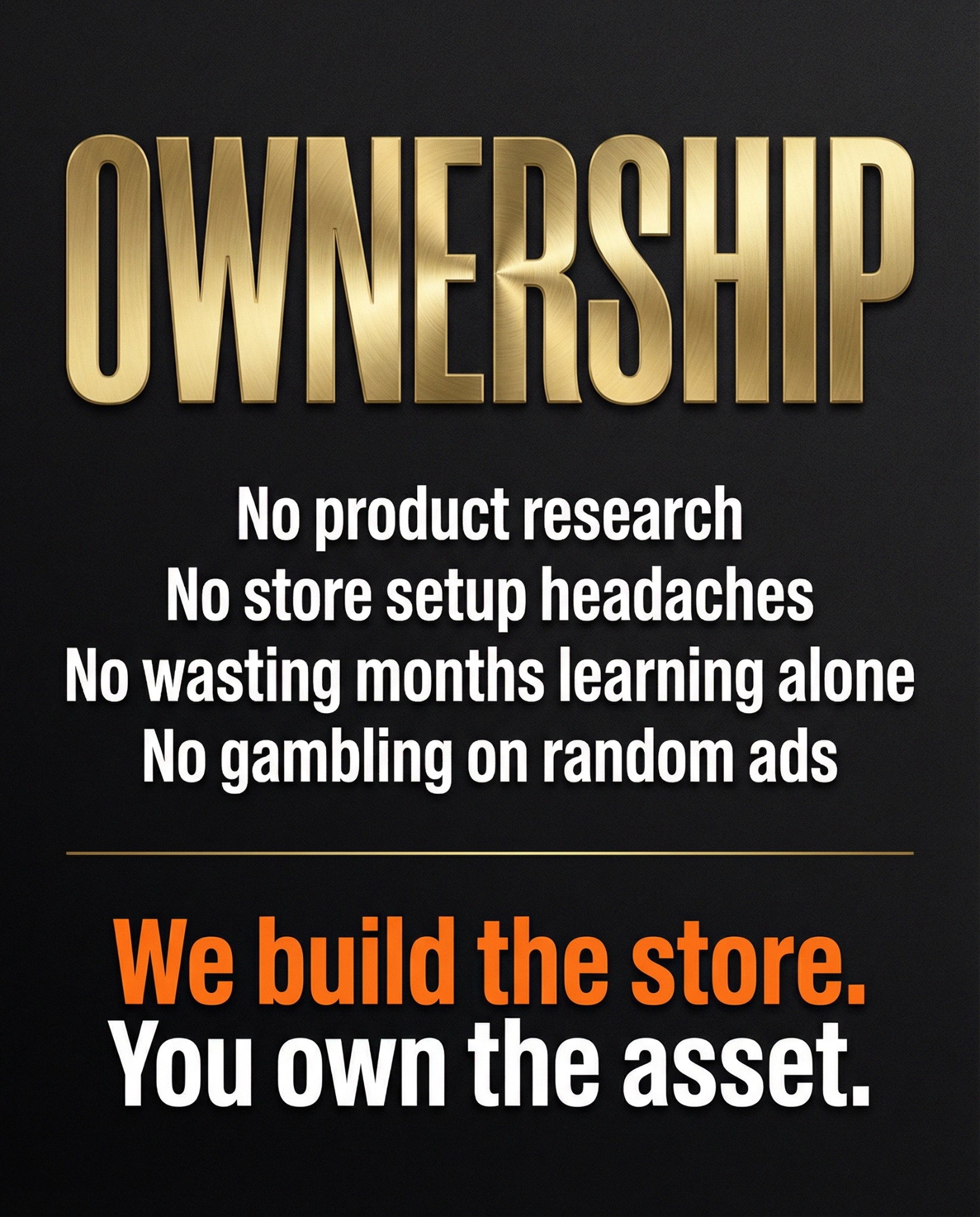 Readymerce Facebook ad: Own Your Store, Keep the Revenue
