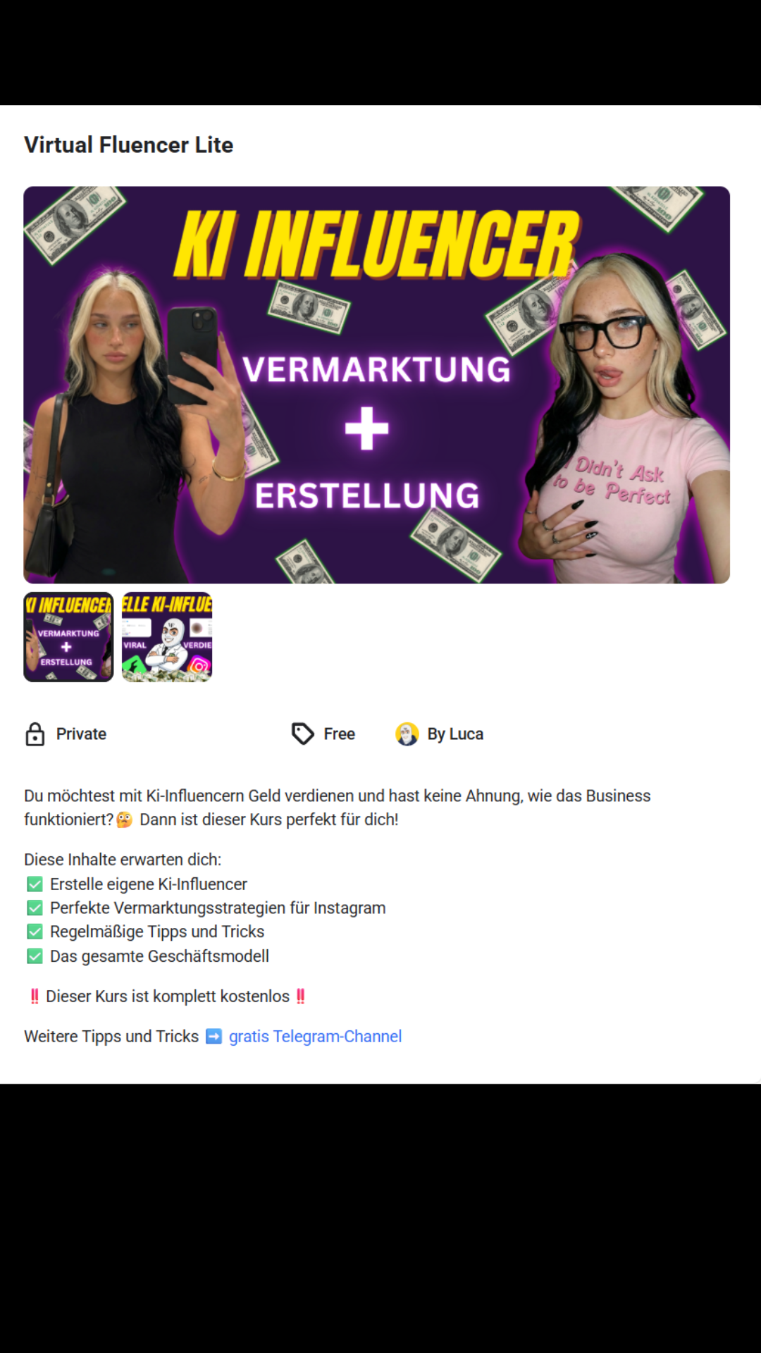 VirtualFluencer Facebook ad from Mar 8, 2026