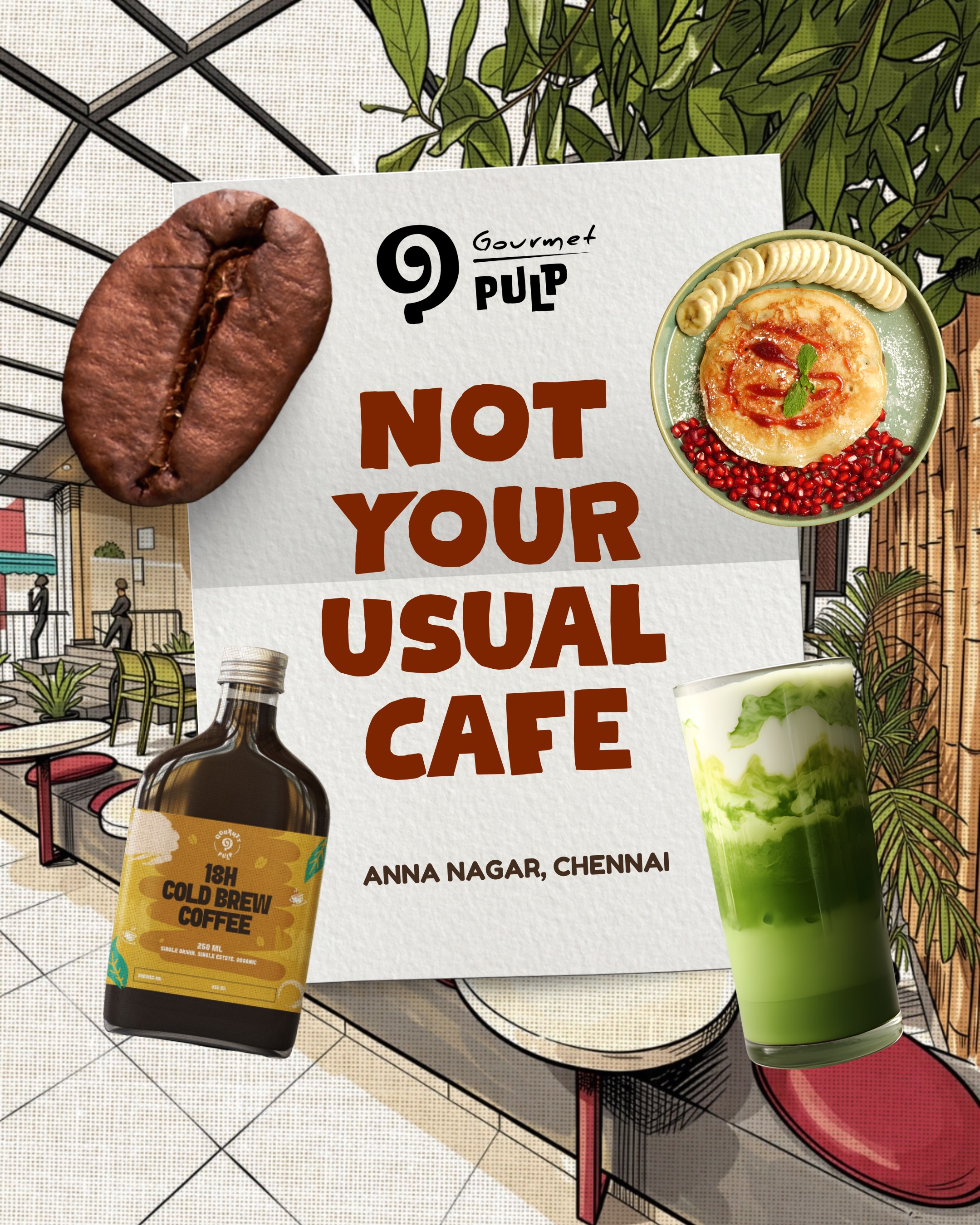Gourmet Pulp Facebook ad: Your next café shouldn’t feel like every other…