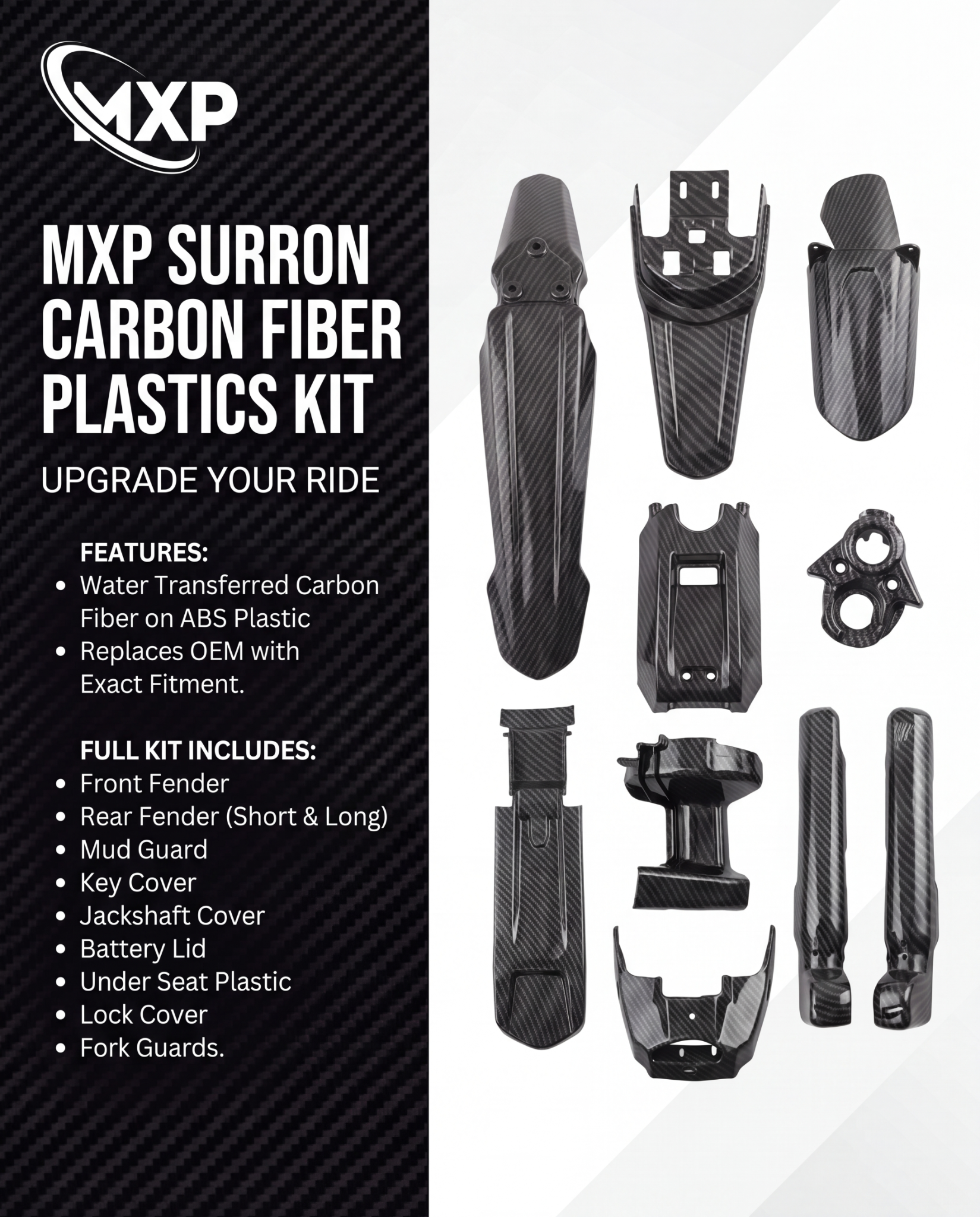 Mxp designs Facebook ad: Ditch the OEM. Go Full Carbon.